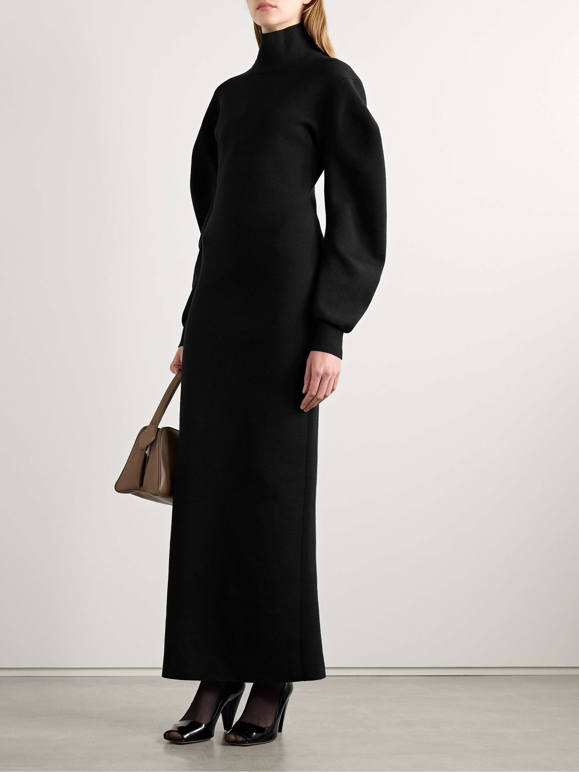Storm wool-blend turtleneck midi dress view