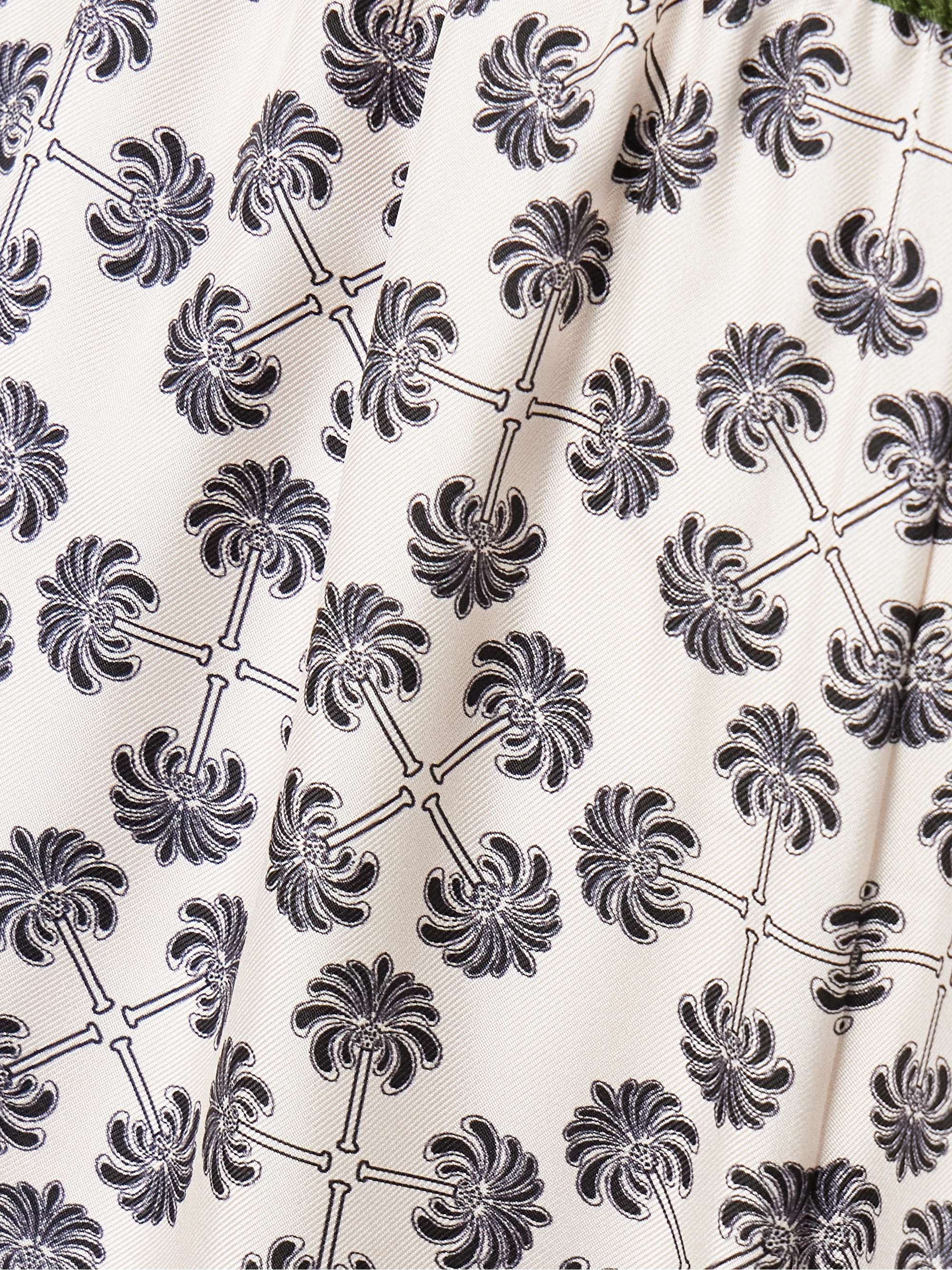 Palazzo printed silk-twill wide-leg pants view
