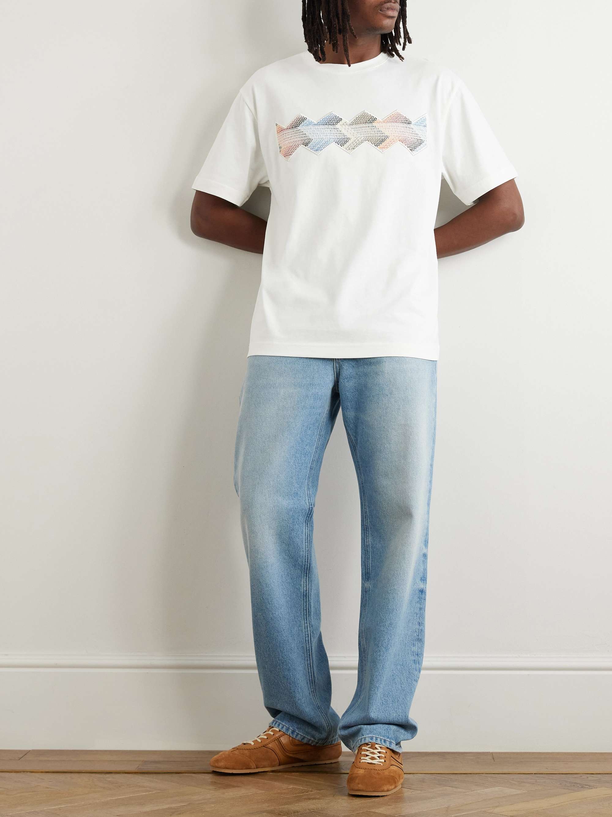 Straight-Leg Embroidered Jeans view