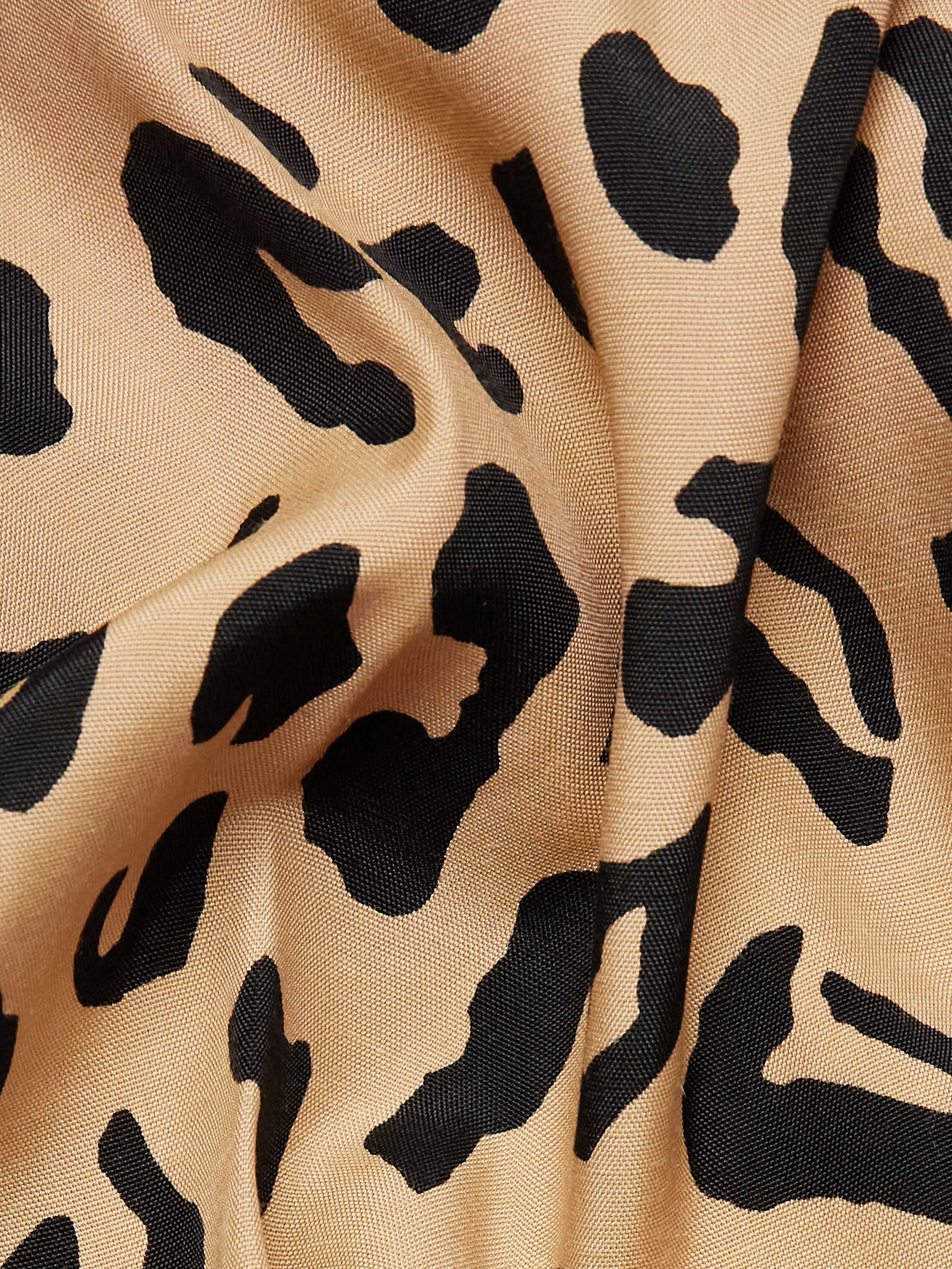 Convertible-Collar Leopard-Print Woven Shirt view