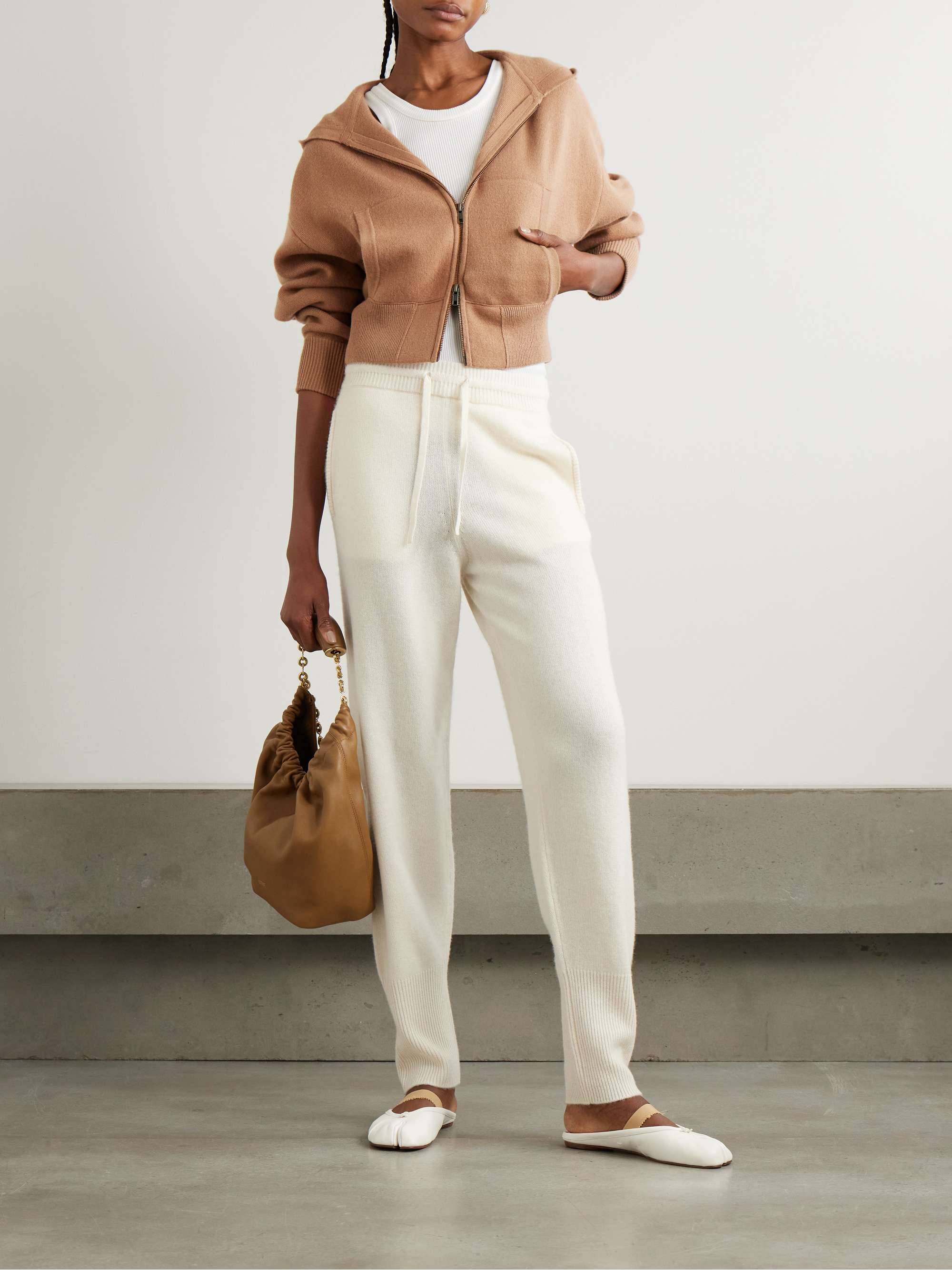 Lilia cropped cashmere hoodie view