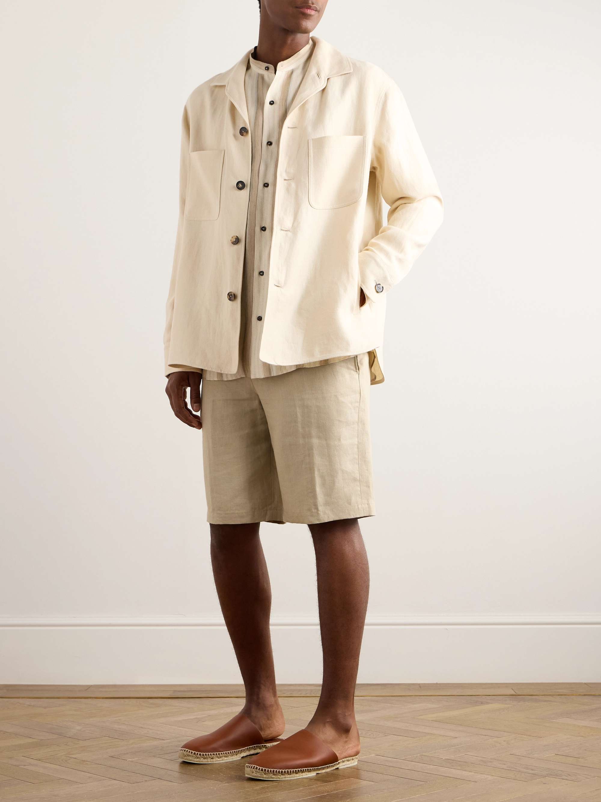 Evando Linen-Twill Overshirt view