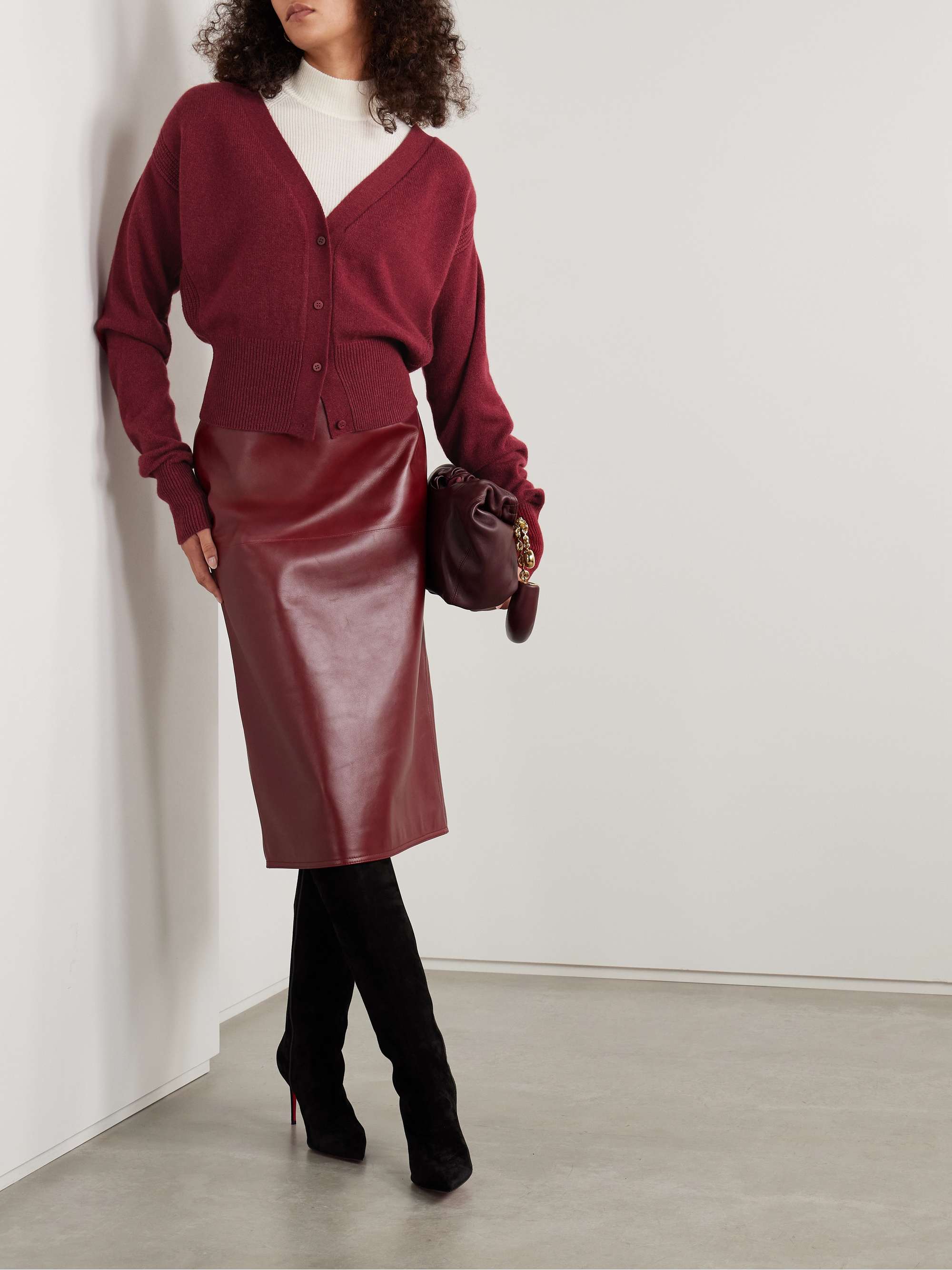 Ribbed cashmere cardigan view