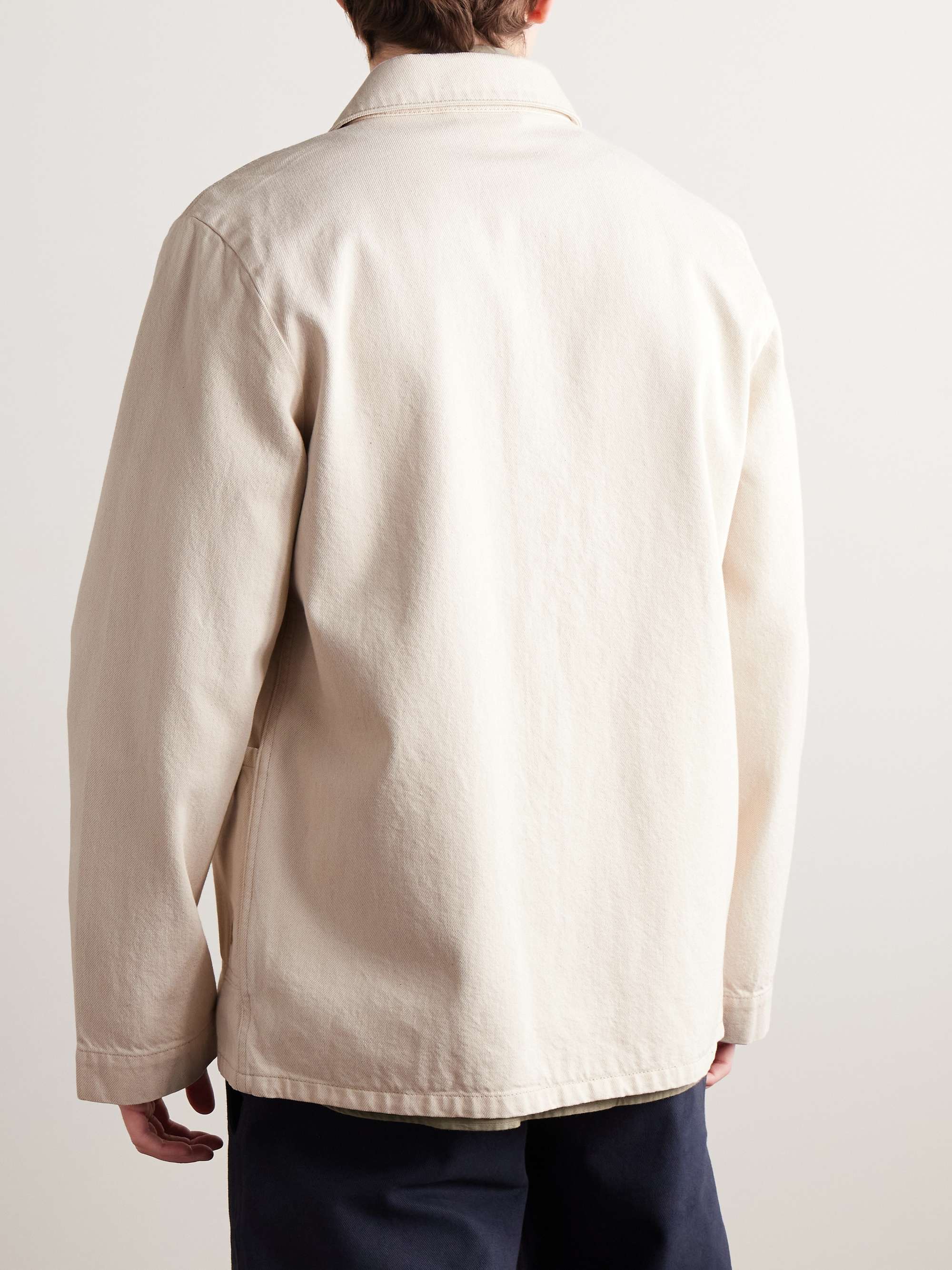 Kerlouan Logo-Embroidered Recycled Cotton-Twill Overshirt view