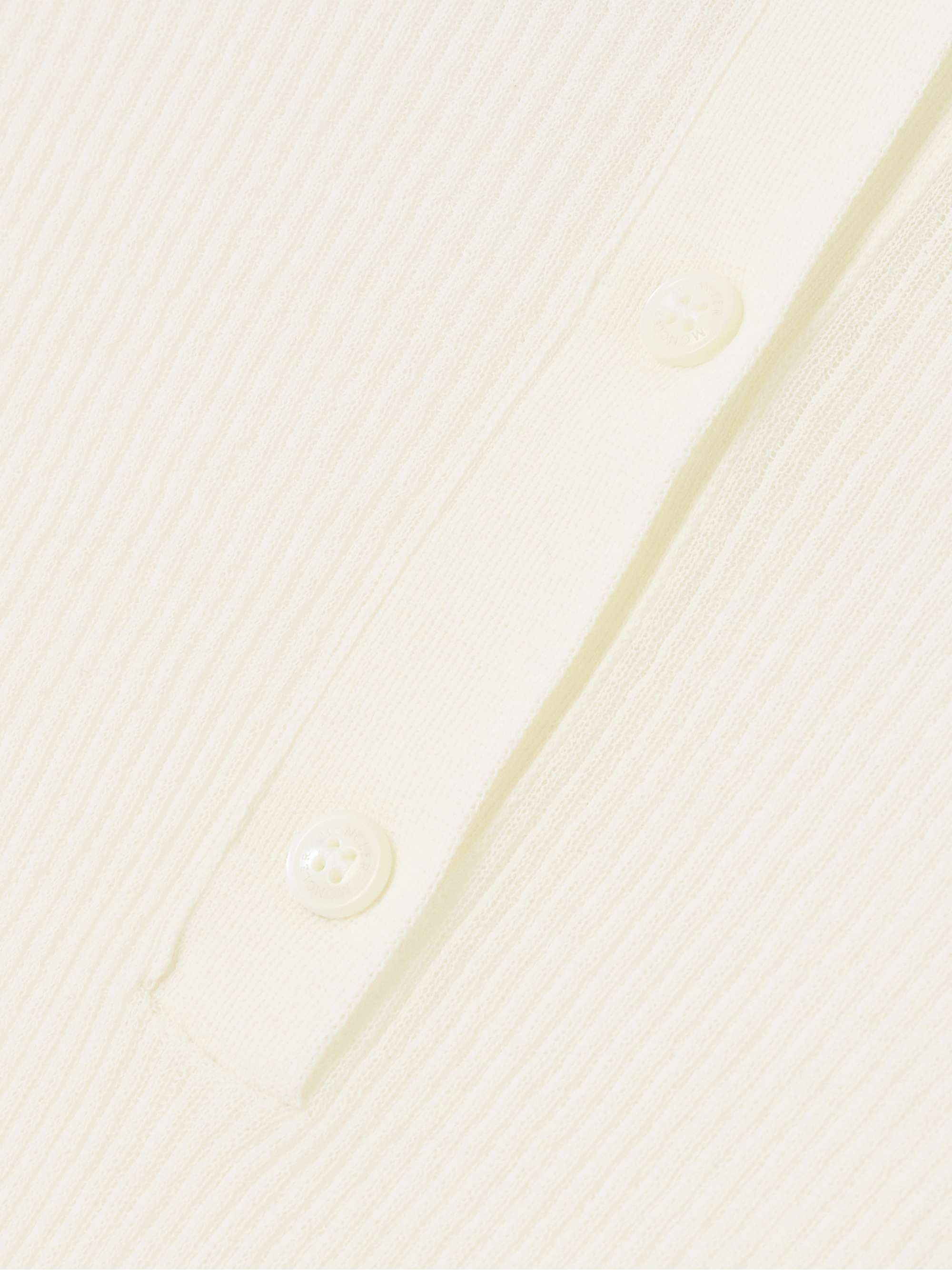 Ribbed cotton-blend polo shirt view