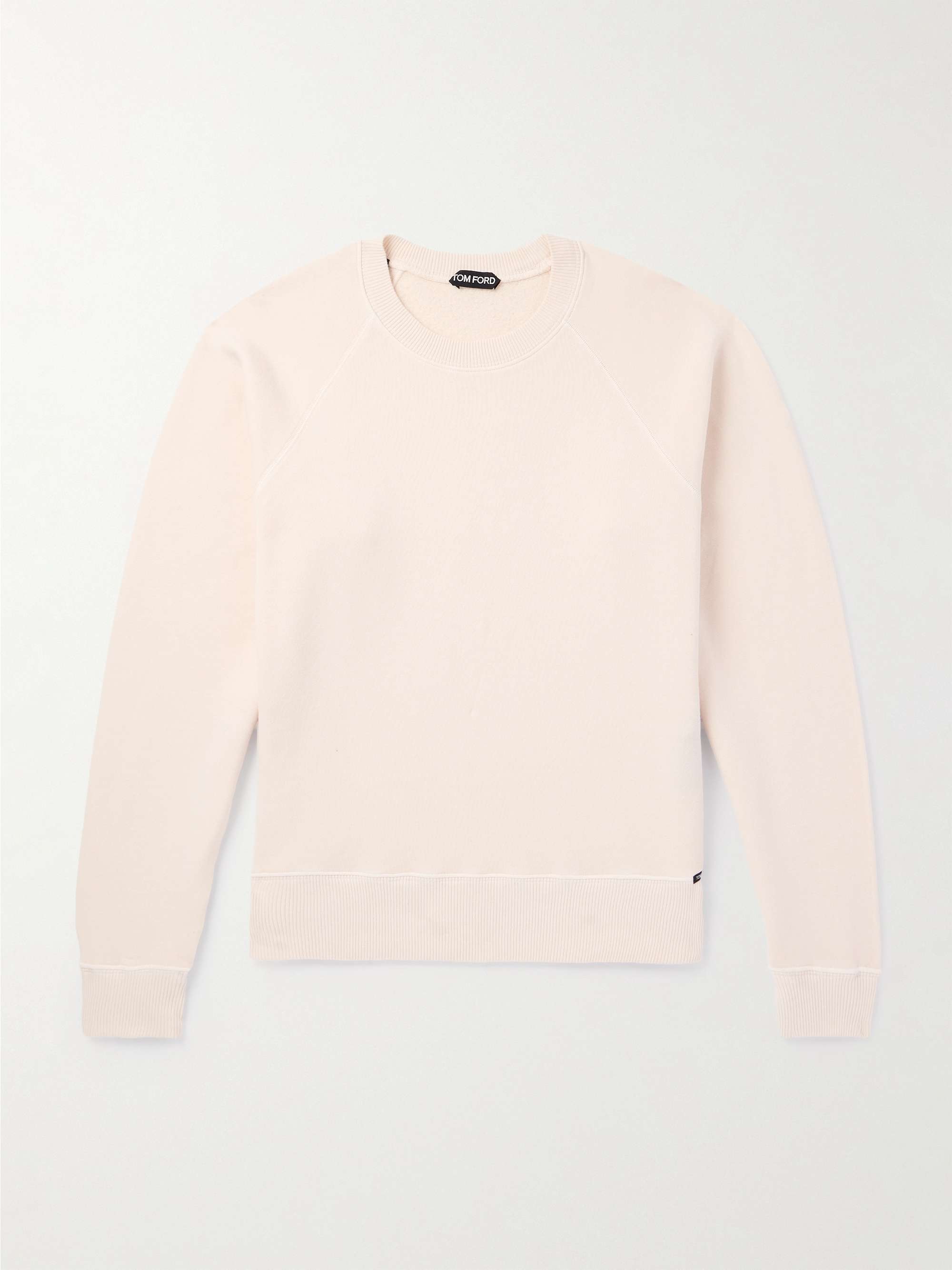 Slim-Fit Garment-Dyed Cotton-Jersey Sweatshirt view