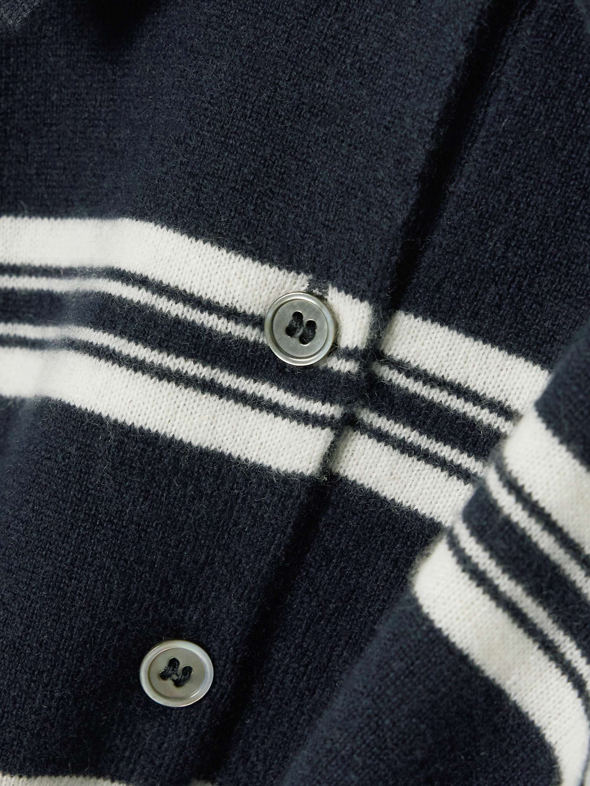 Octavia striped cashmere polo shirt view