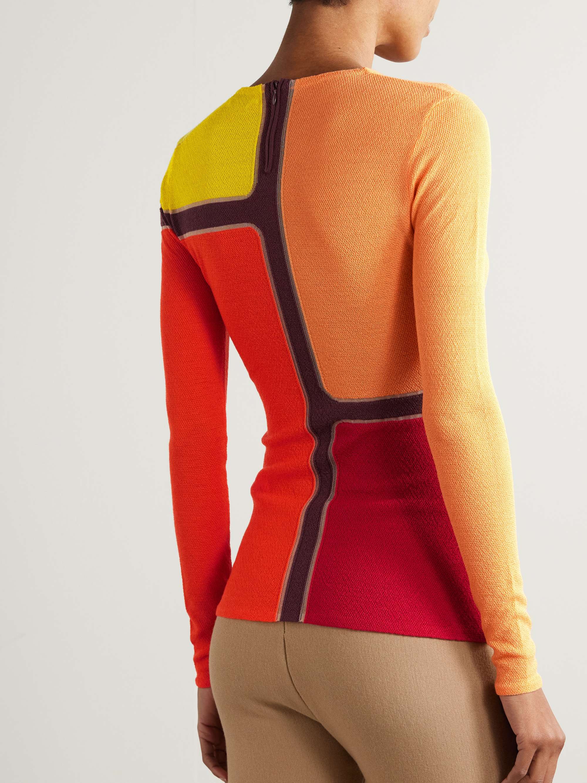 Atreus paneled color-block wool-blend sweater view