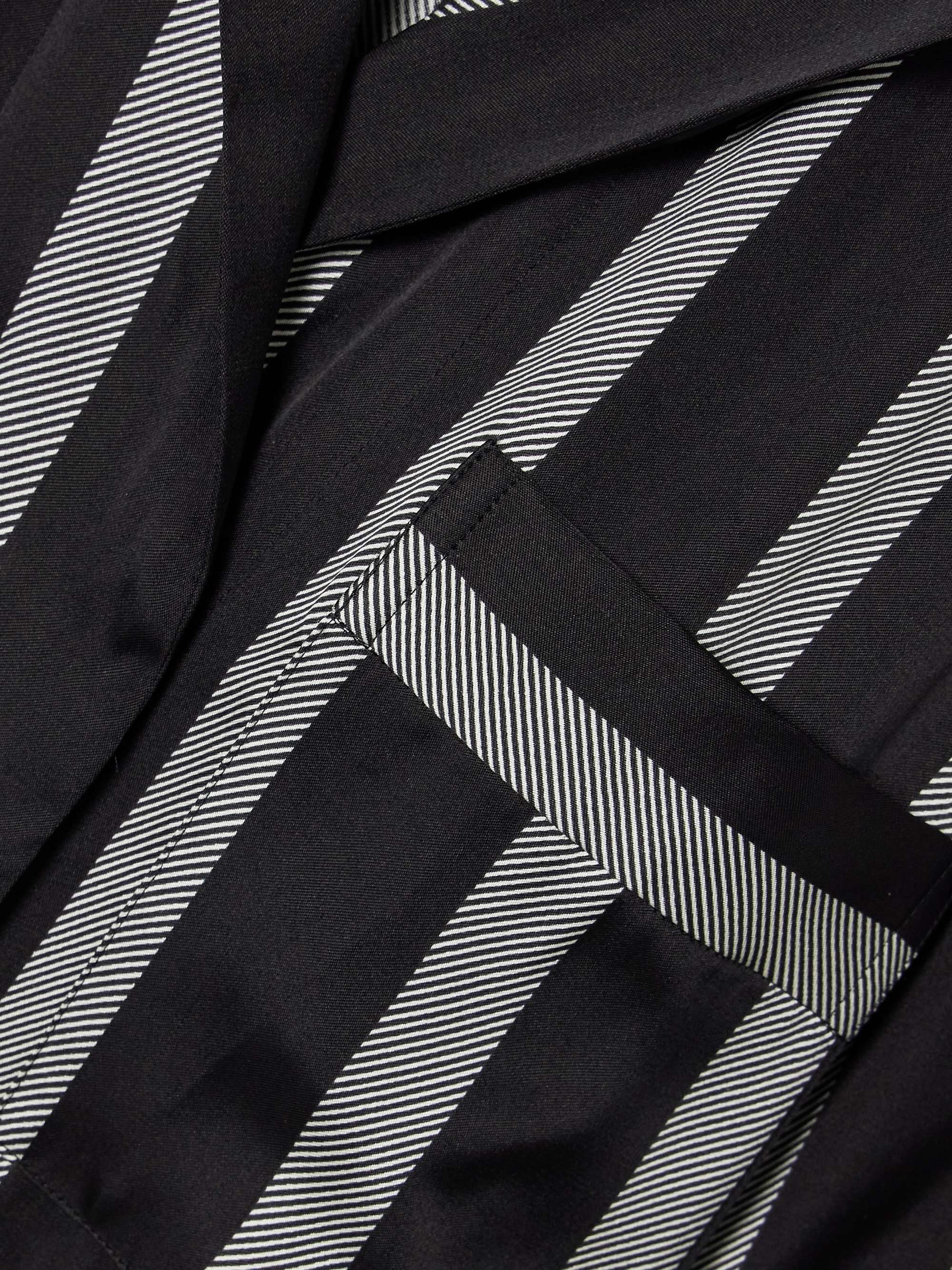 Lynette striped silk-blend satin-twill shirt view
