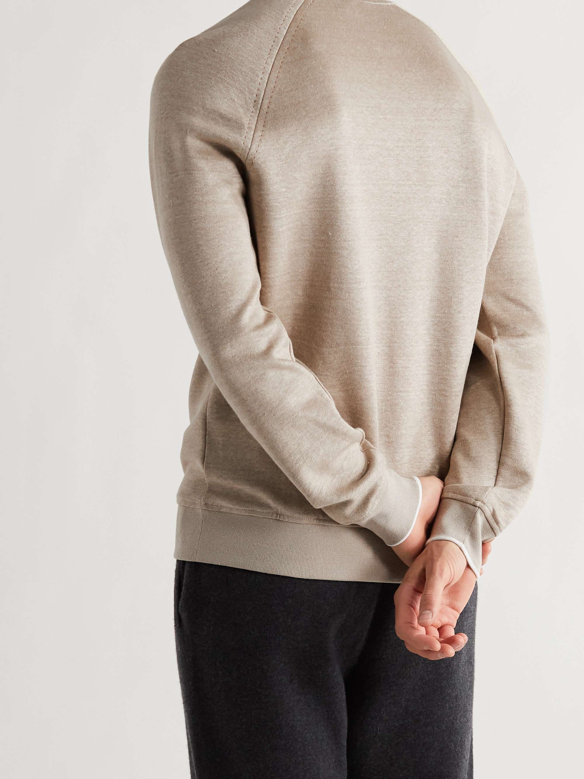Drysdale Linen-Blend Jersey Sweatshirt view