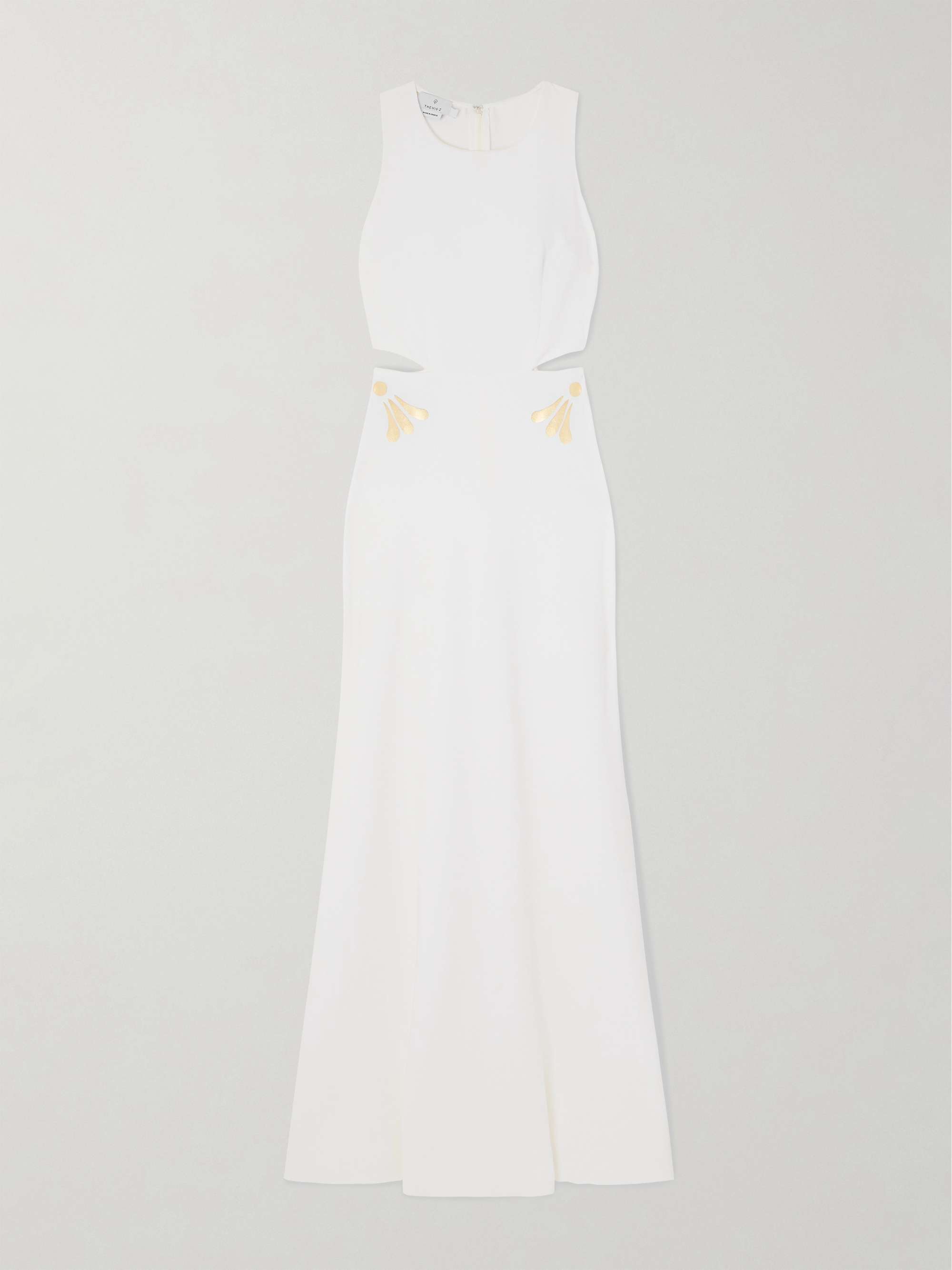 Kallos cutout printed crepe maxi dress view