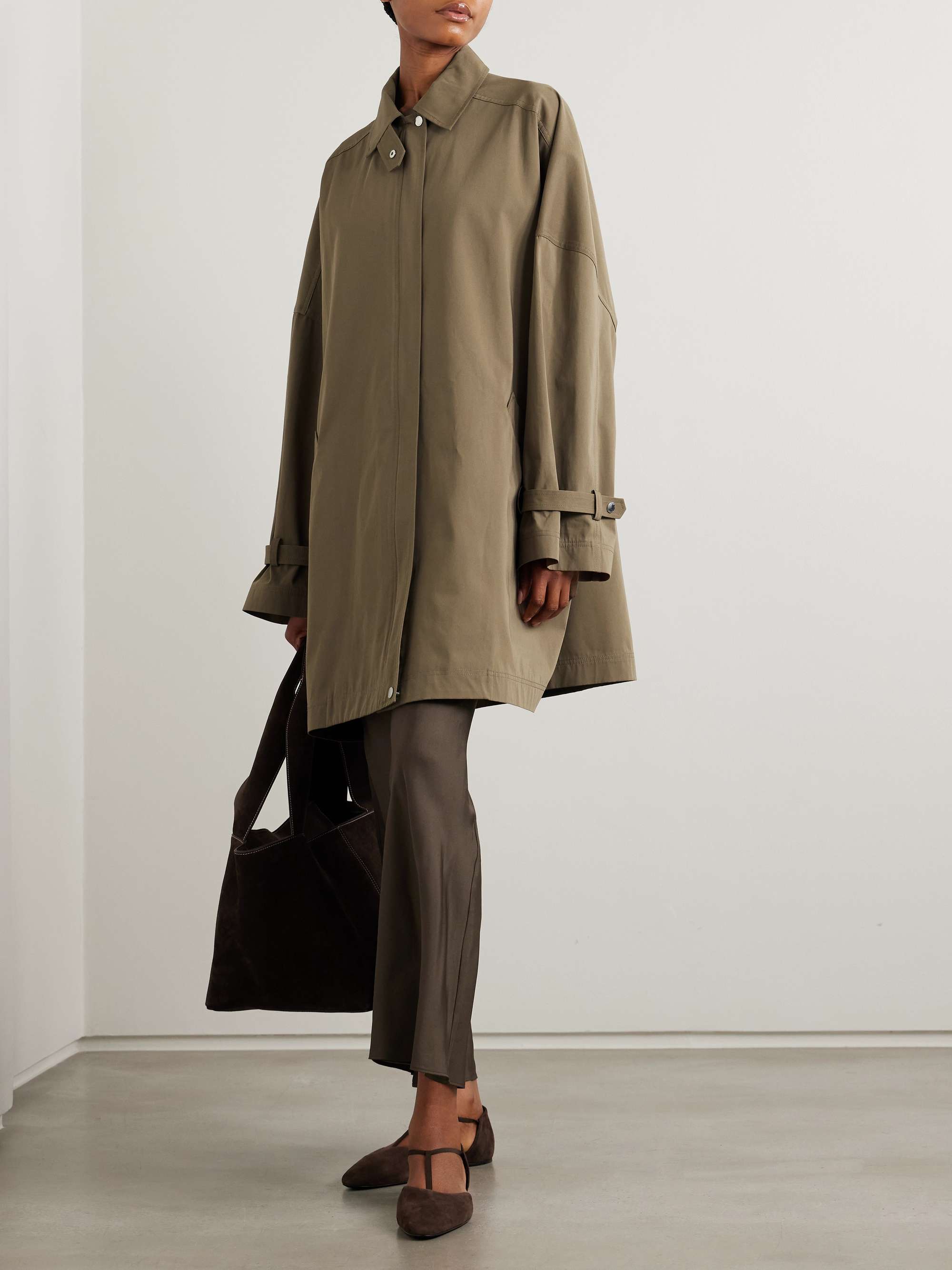 Organic cotton trench coat view