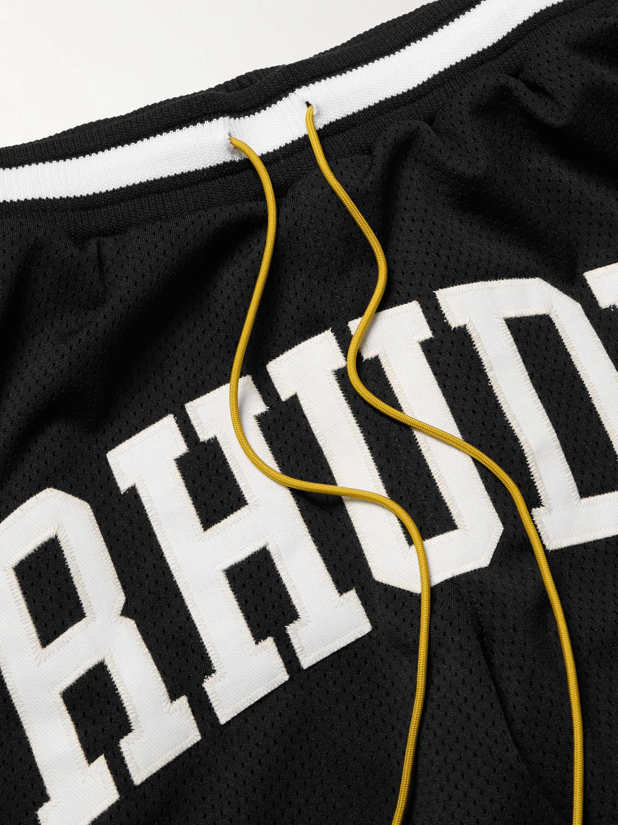 Logo-Appliquéd Mesh Drawstring Shorts view