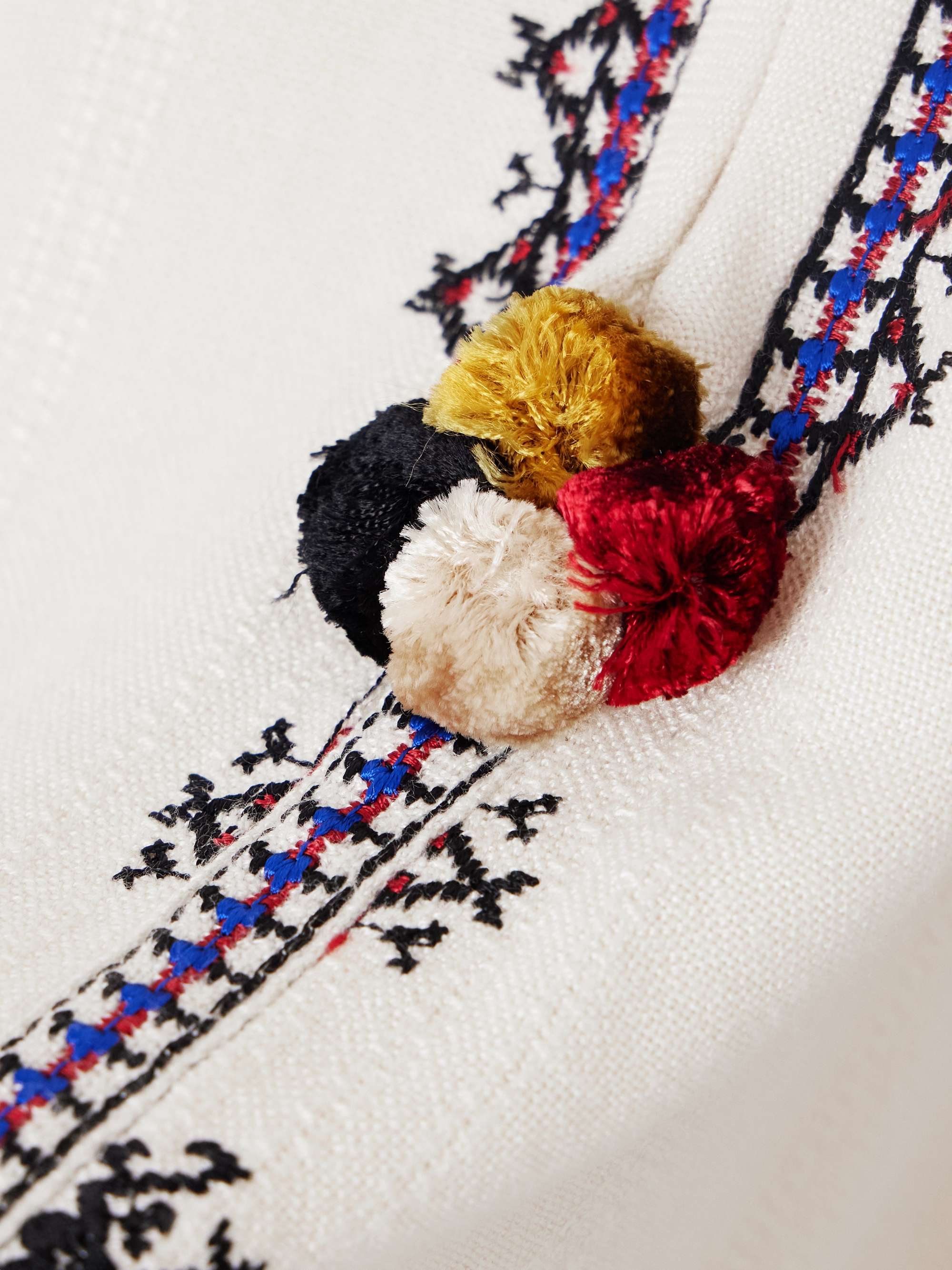 Kressy embellished embroidered woven tunic view