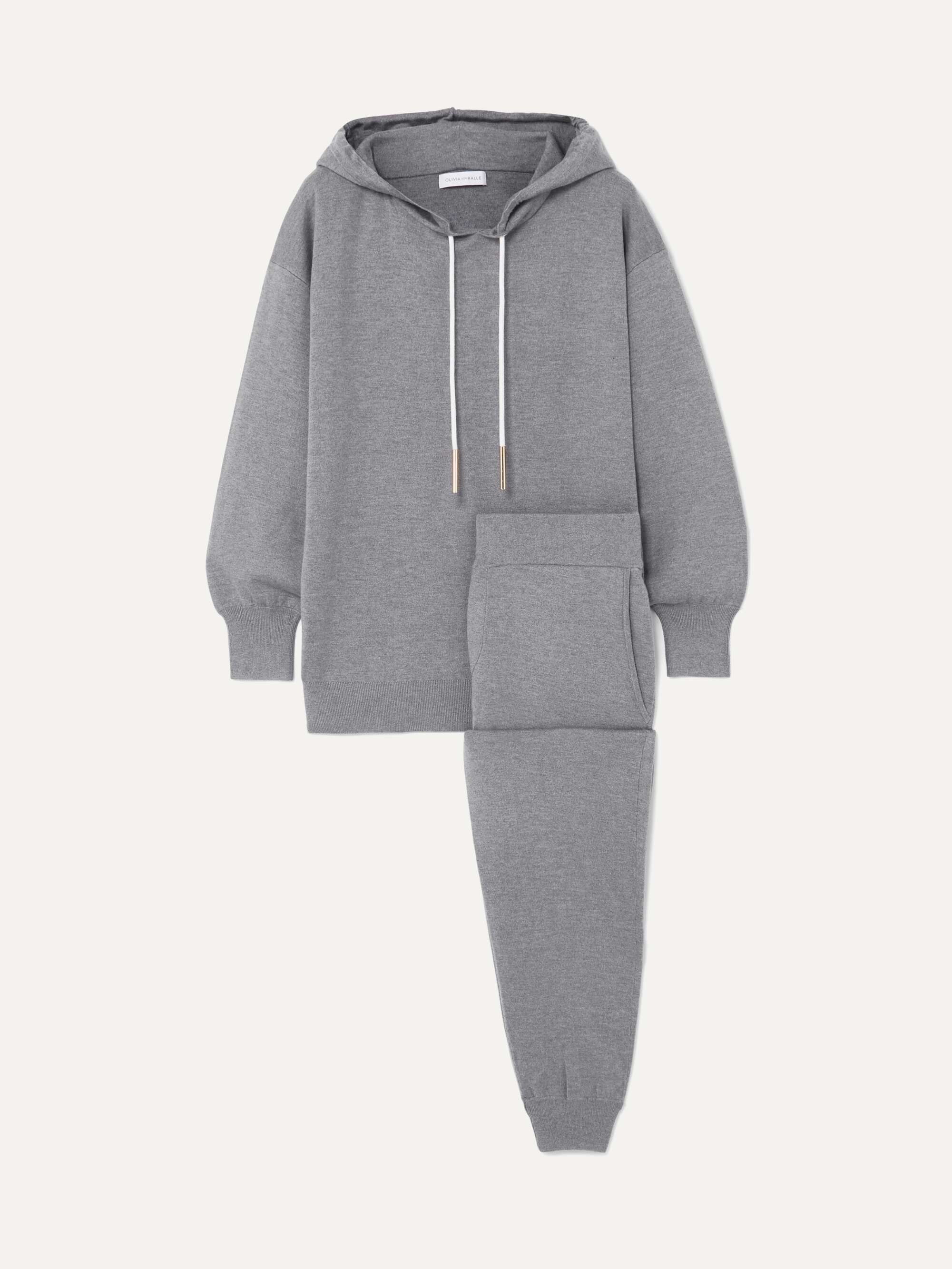 Gia London silk and cashmere-blend hoodie and track pants set view
