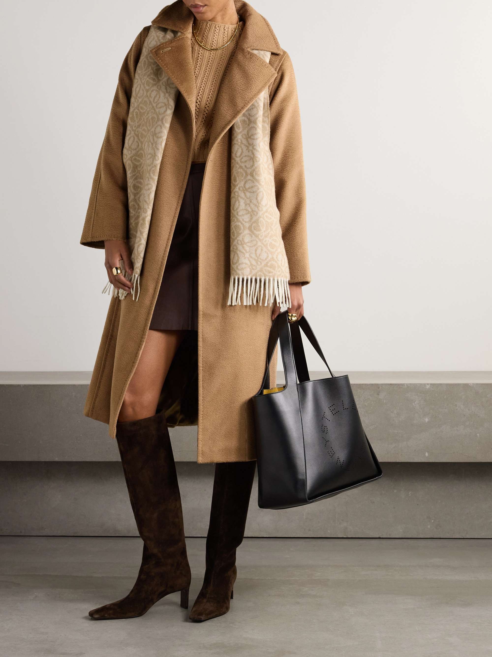 Manuela Icon belted camel hair coat view