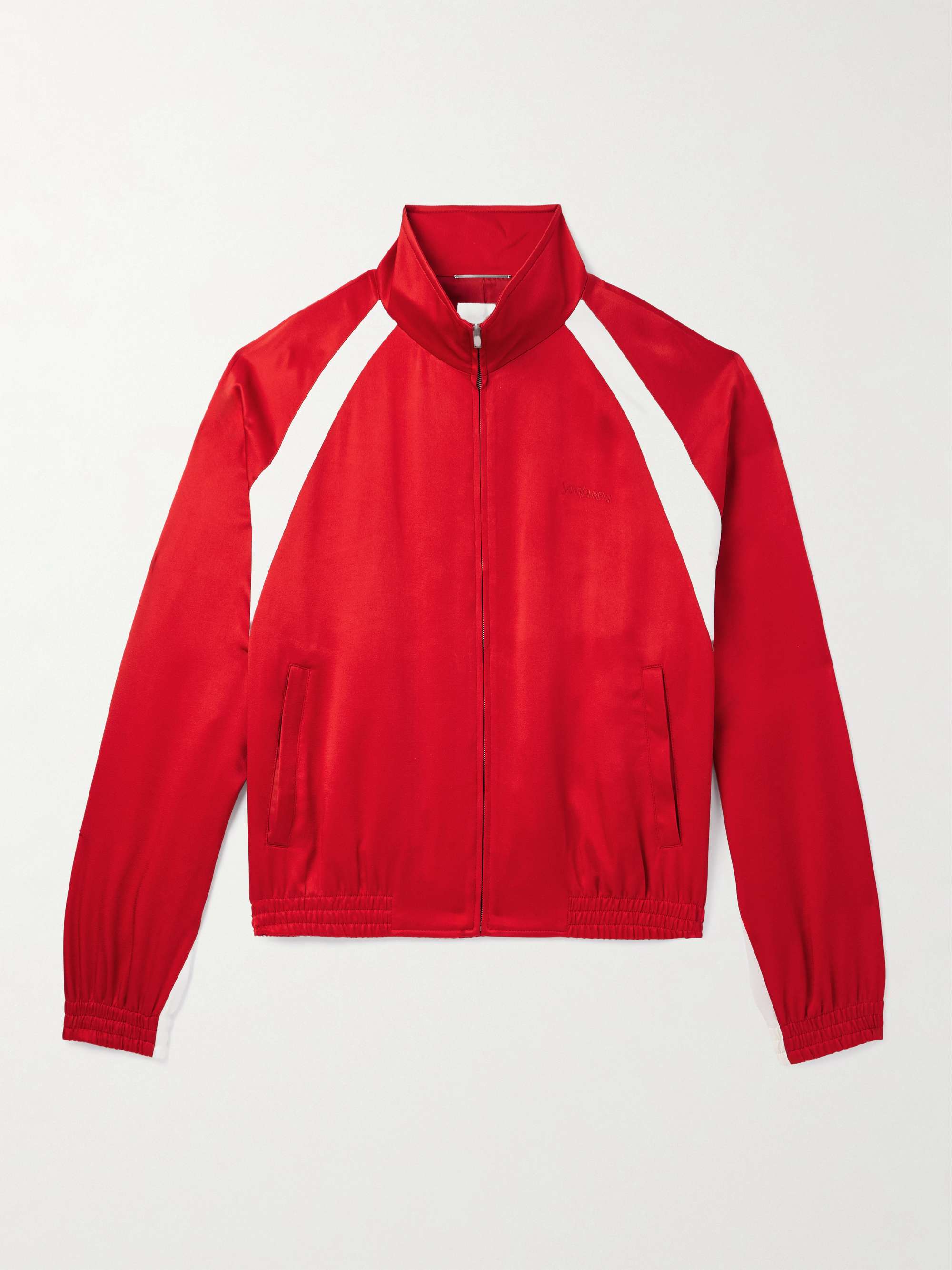 Striped Satin Track Jacket view