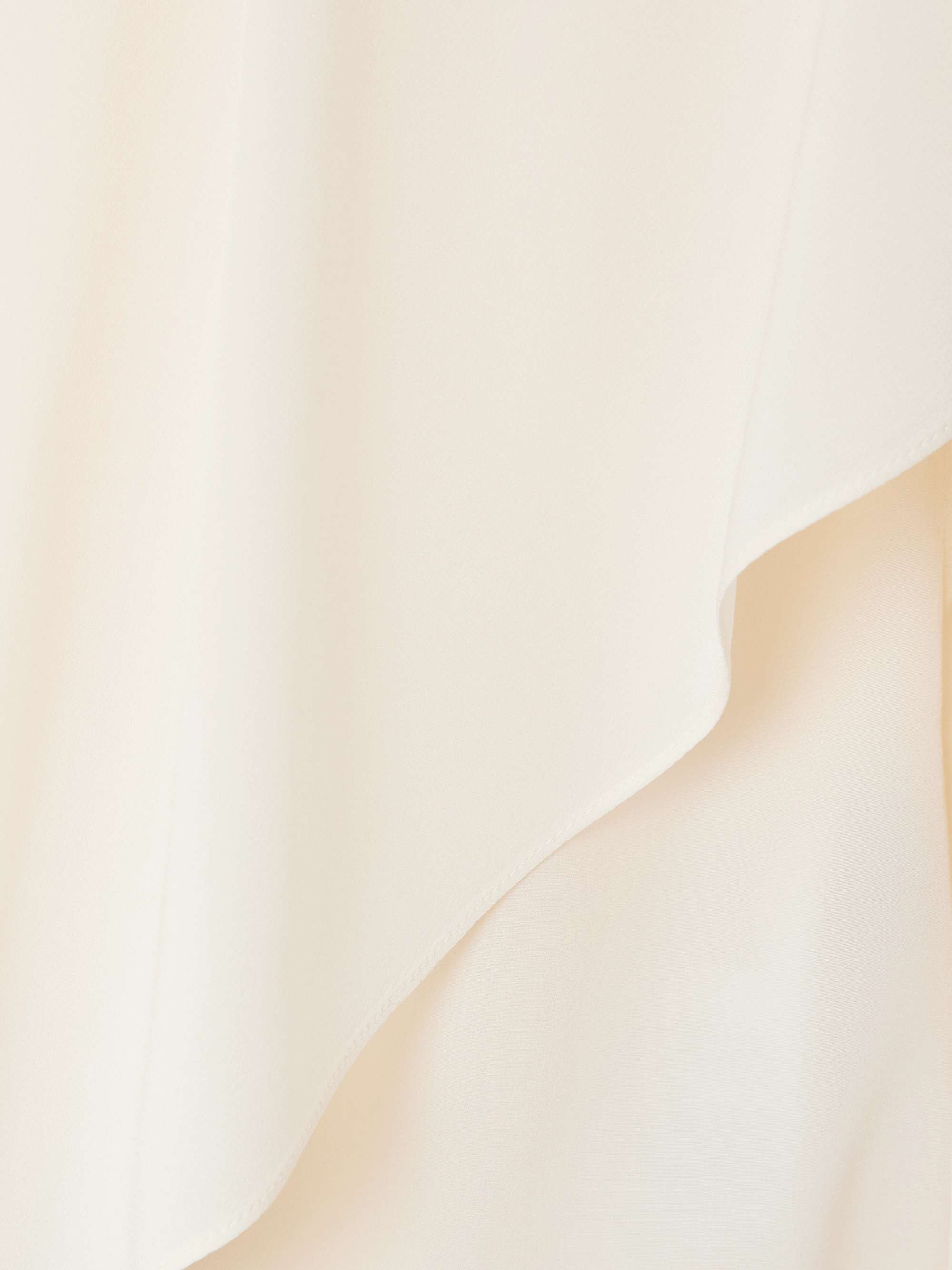 Cape-effect organic silk-crepe de chine shirt view