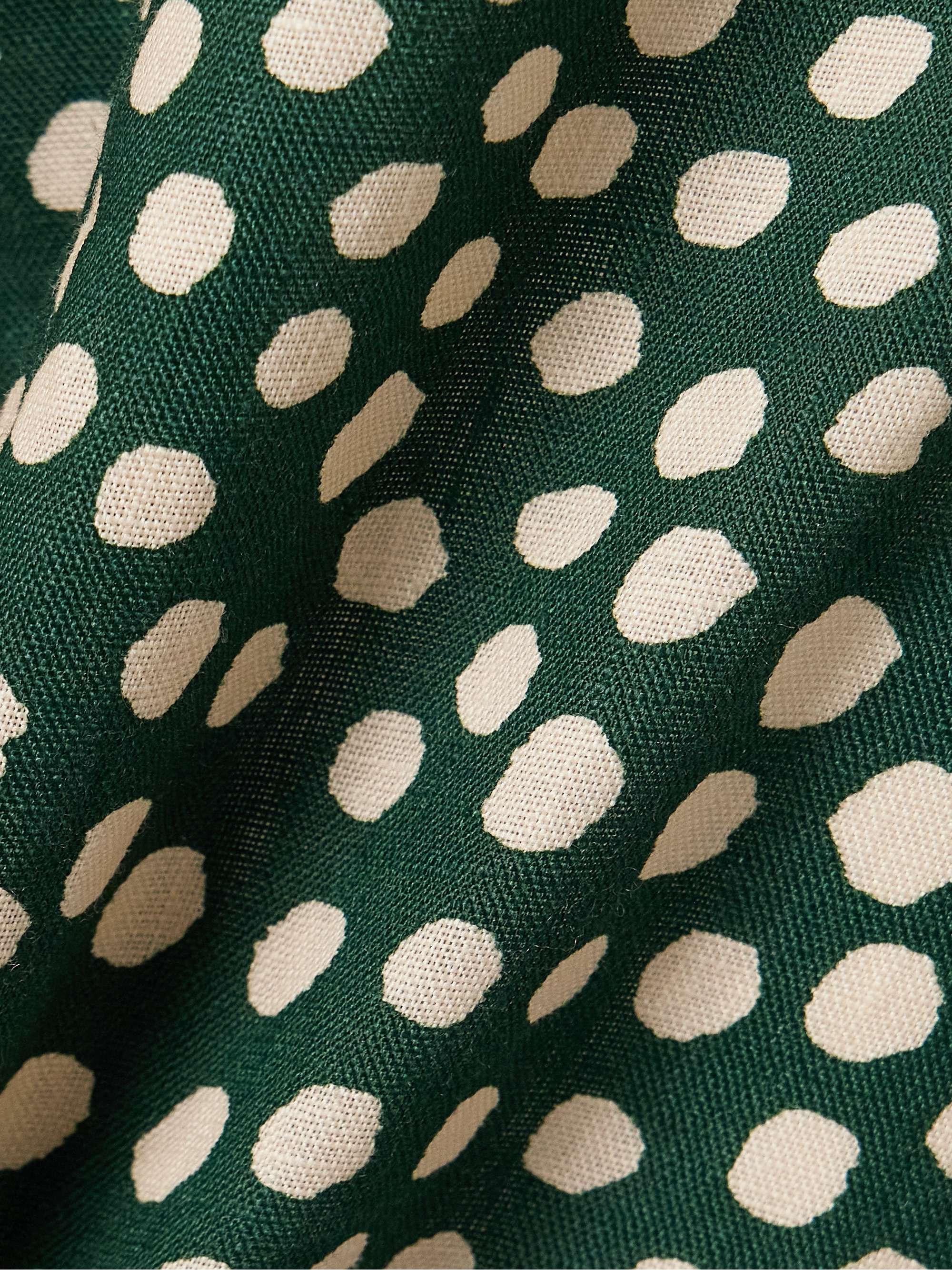 Mayflower belted polka-dot linen wide-leg pants view