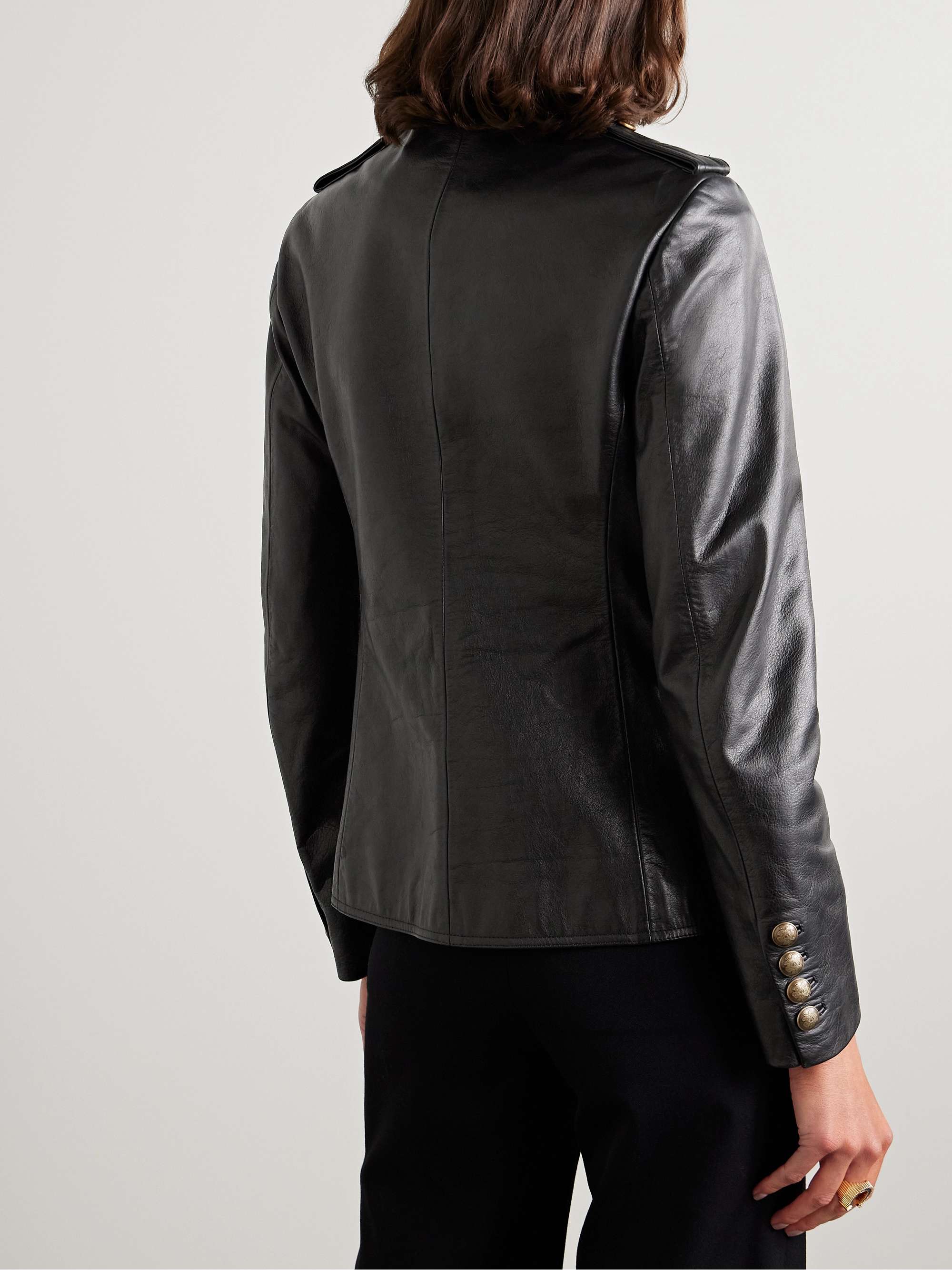 Geraldine leather jacket view