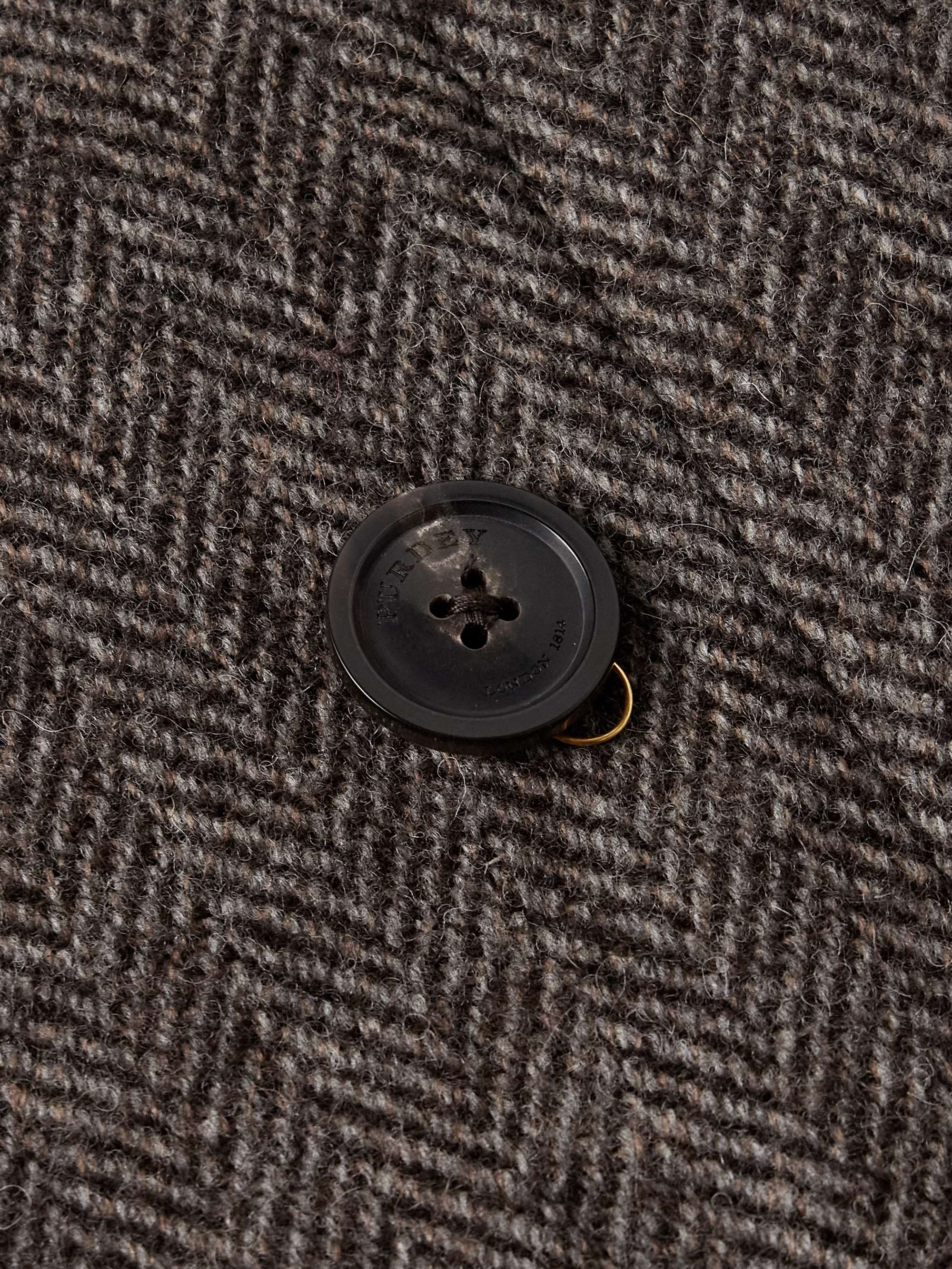 Town and Country Slim-Fit Double-Breasted Herringbone Wool Coat view