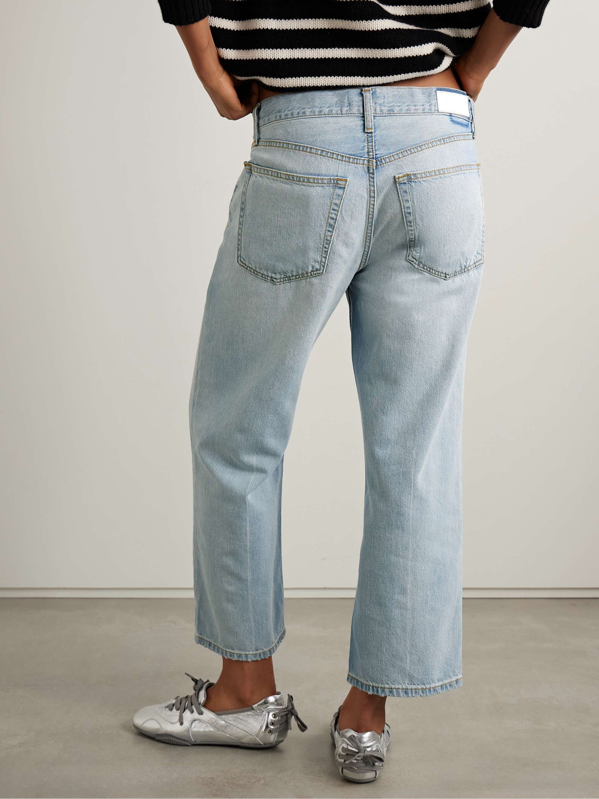 Loose Crop low-rise straight-leg jeans view