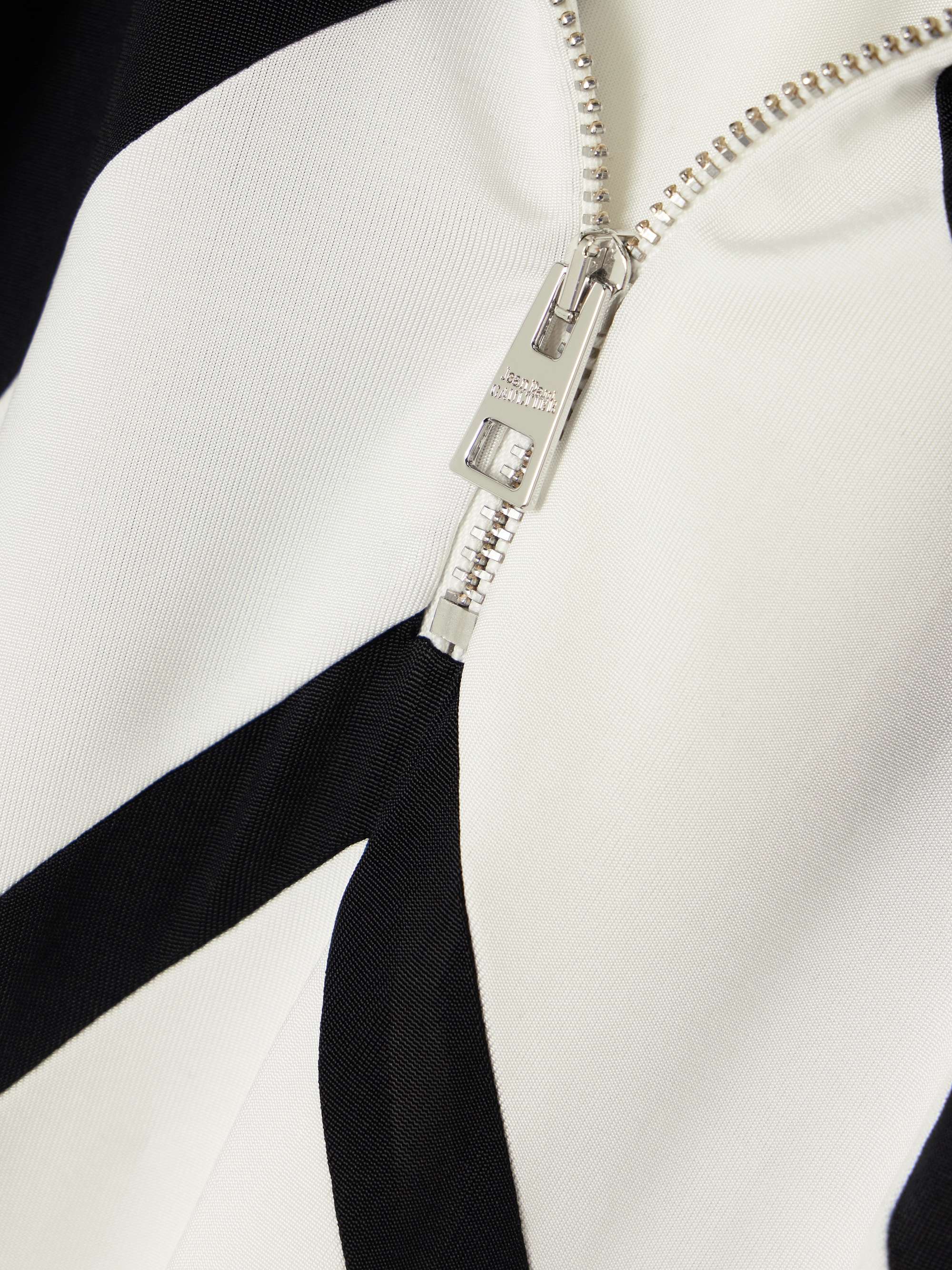 Hooded two-tone jersey half-zip T-shirt view
