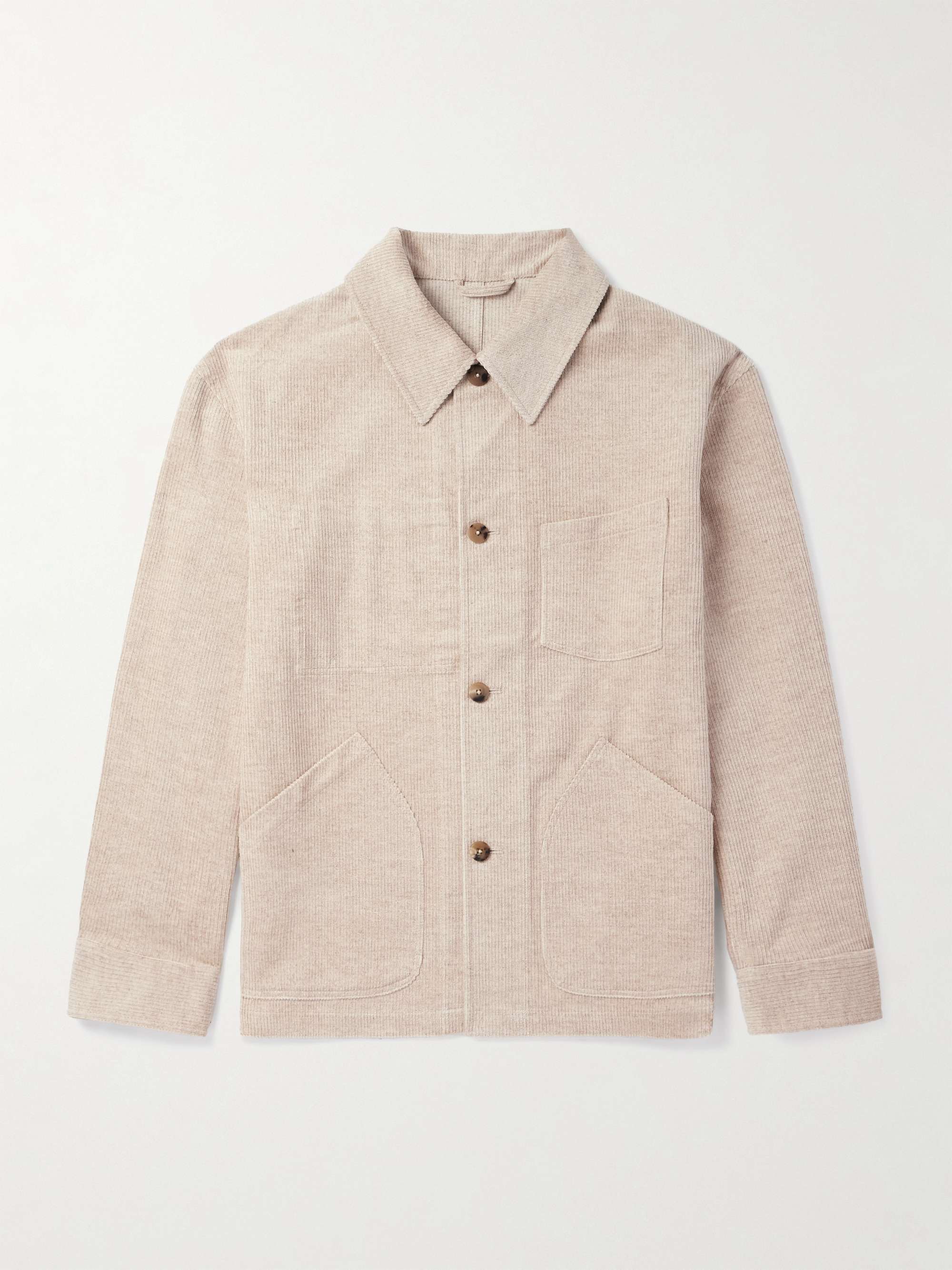 Cotton and Linen-Blend Corduroy Overshirt view