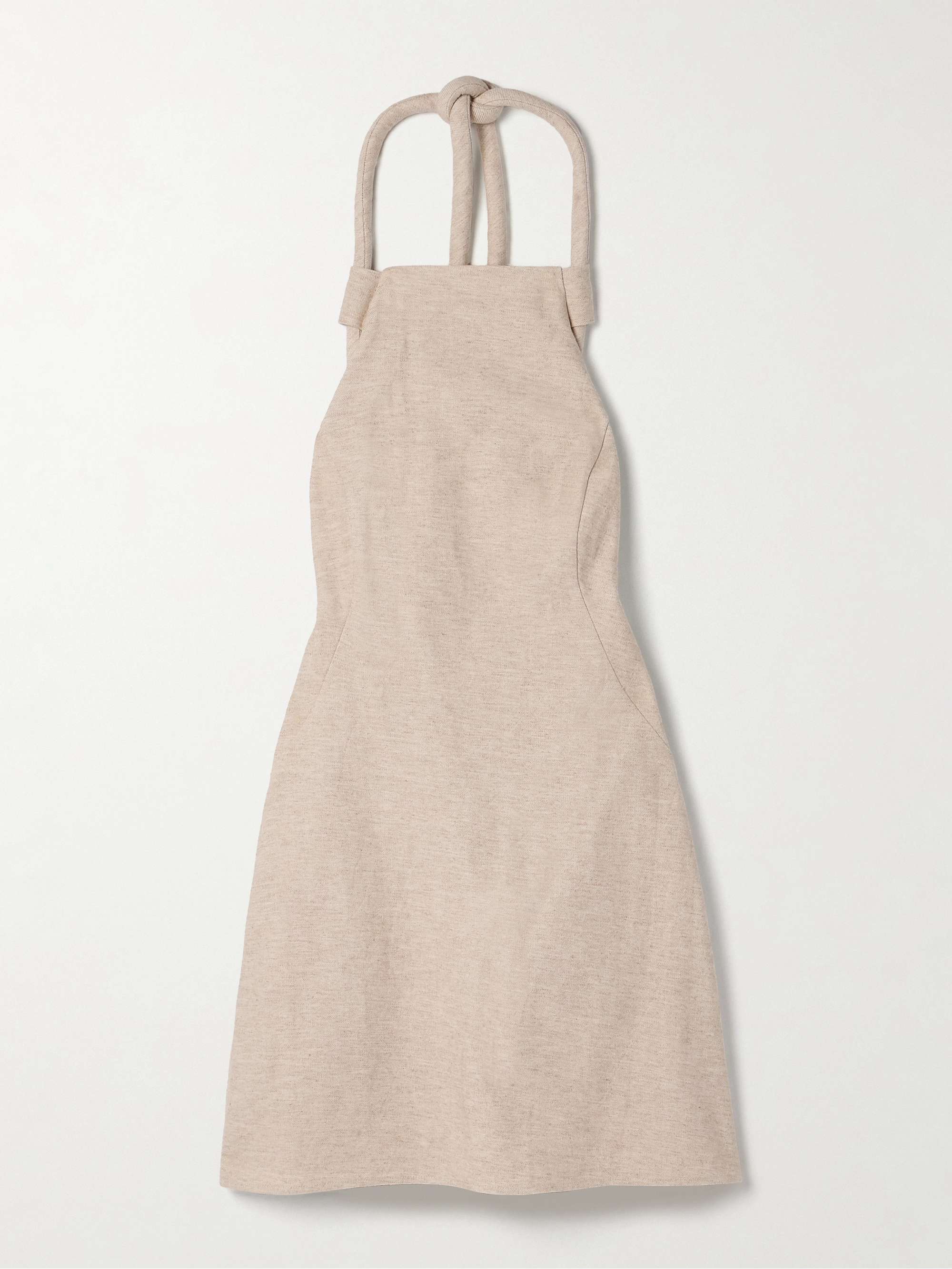 Lenis cotton and linen-blend halterneck mini dress view