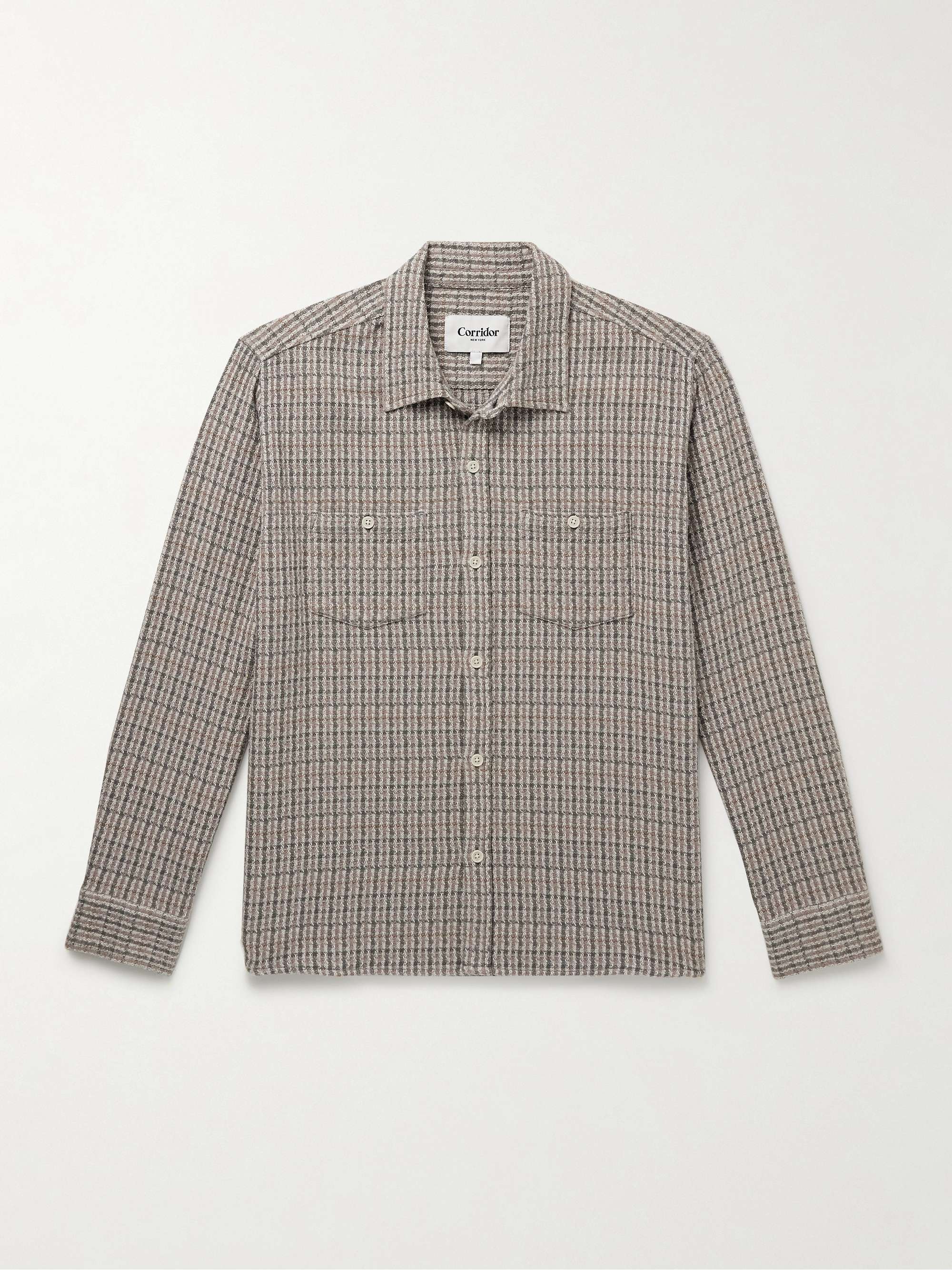 Checked Cotton-Tweed Shirt view