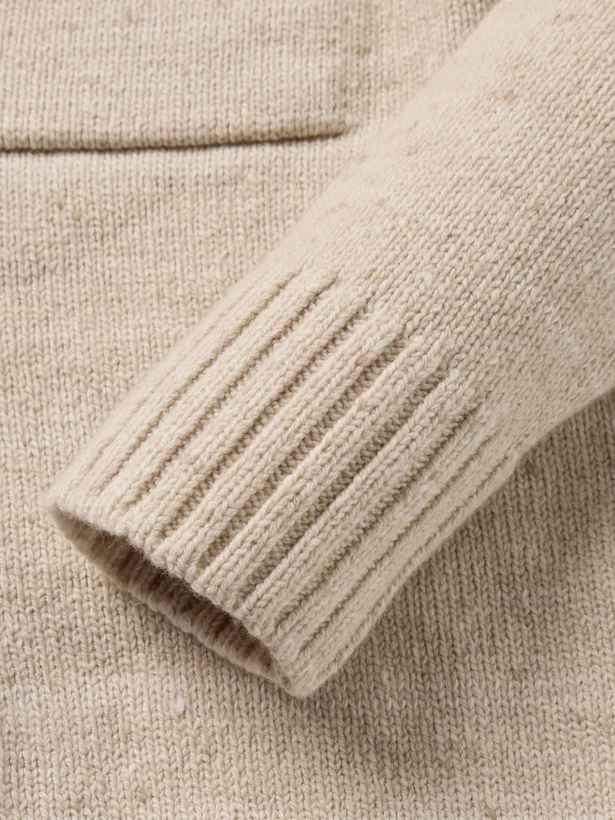 Shawl-Collar Merino Wool and Cashmere-Blend Cardigan view