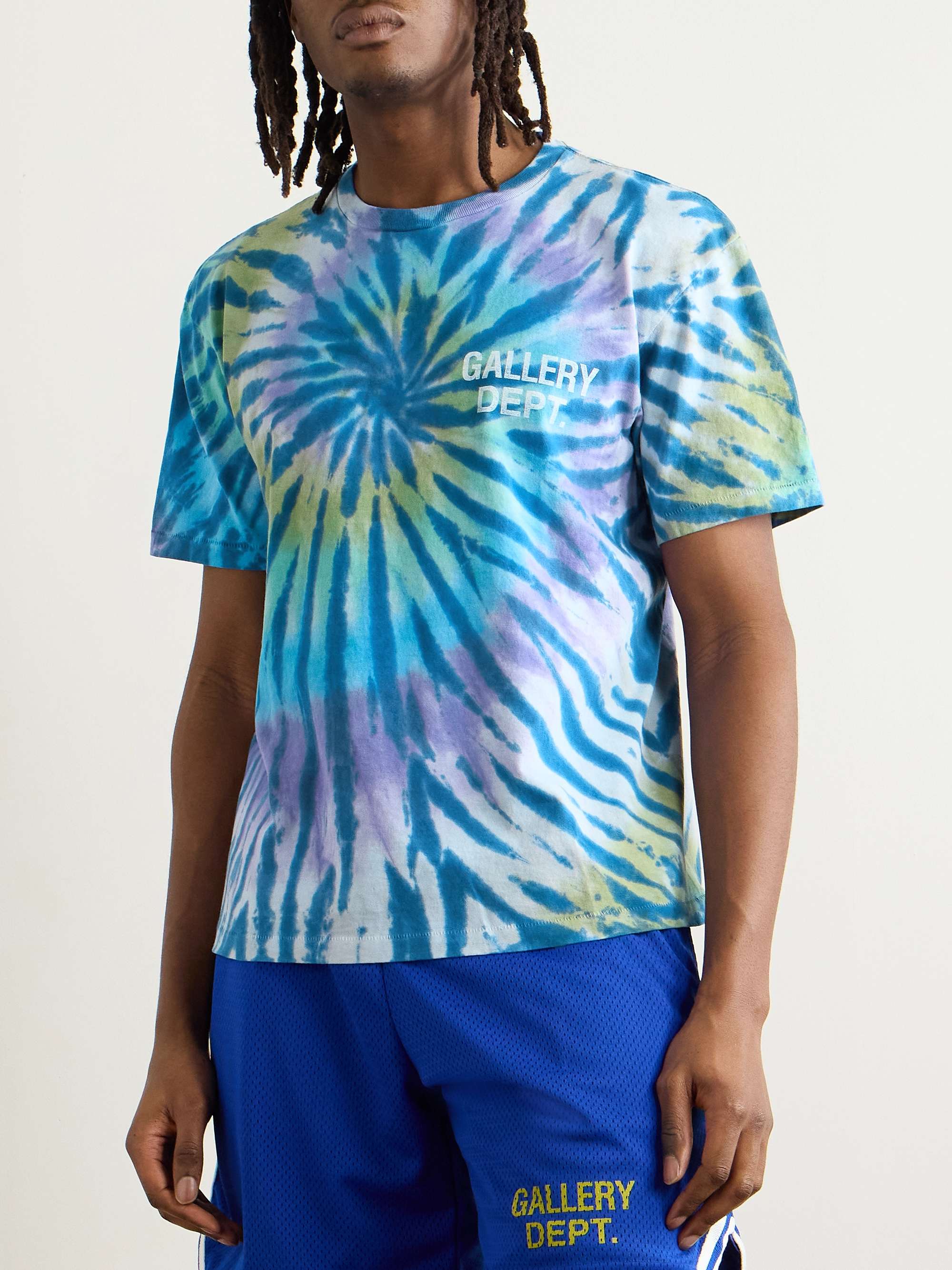 Miami Souvenir Logo-Print Tie-Dyed Cotton-Jersey T-Shirt view