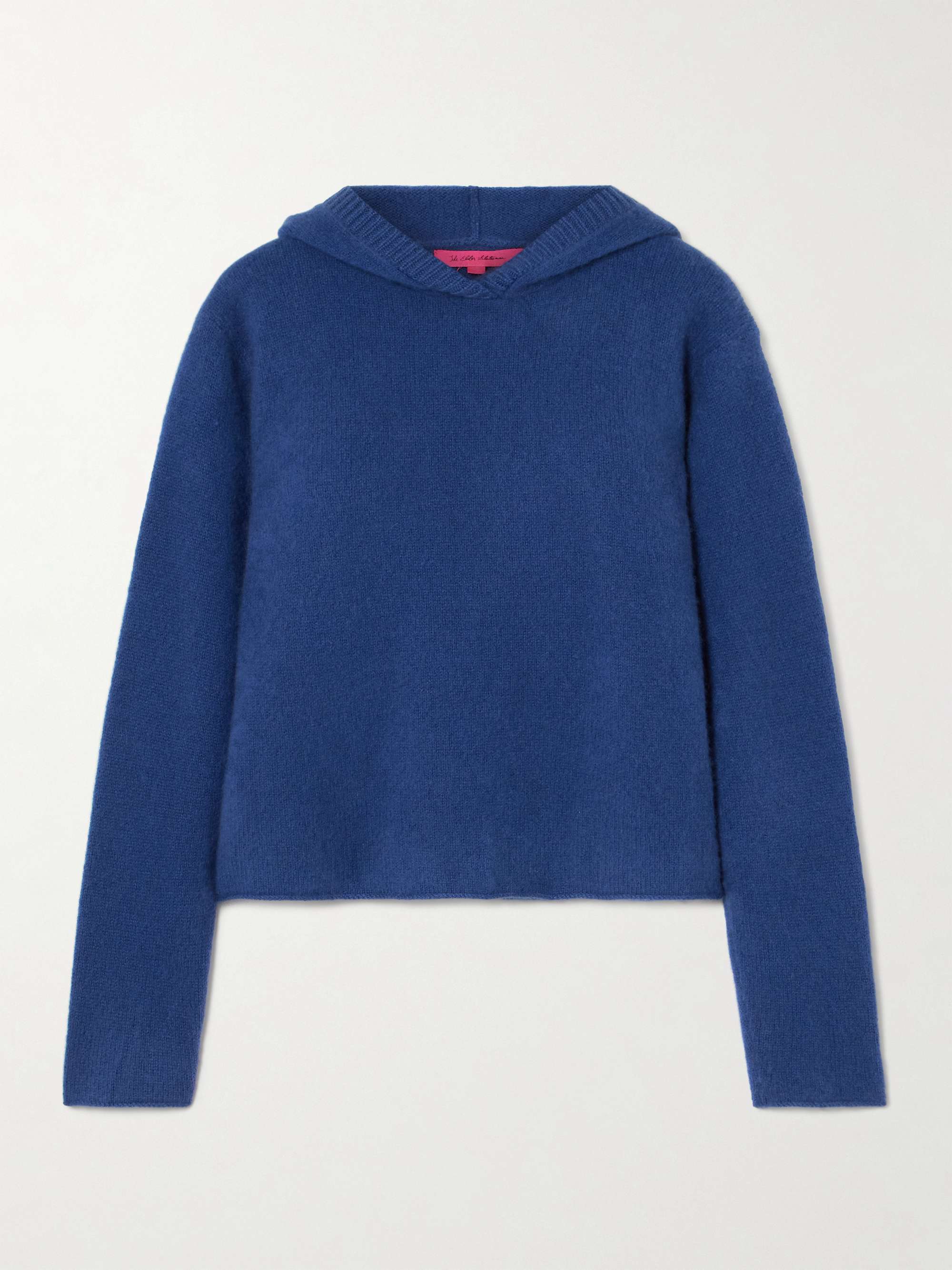 Cropped cashmere hoodie view