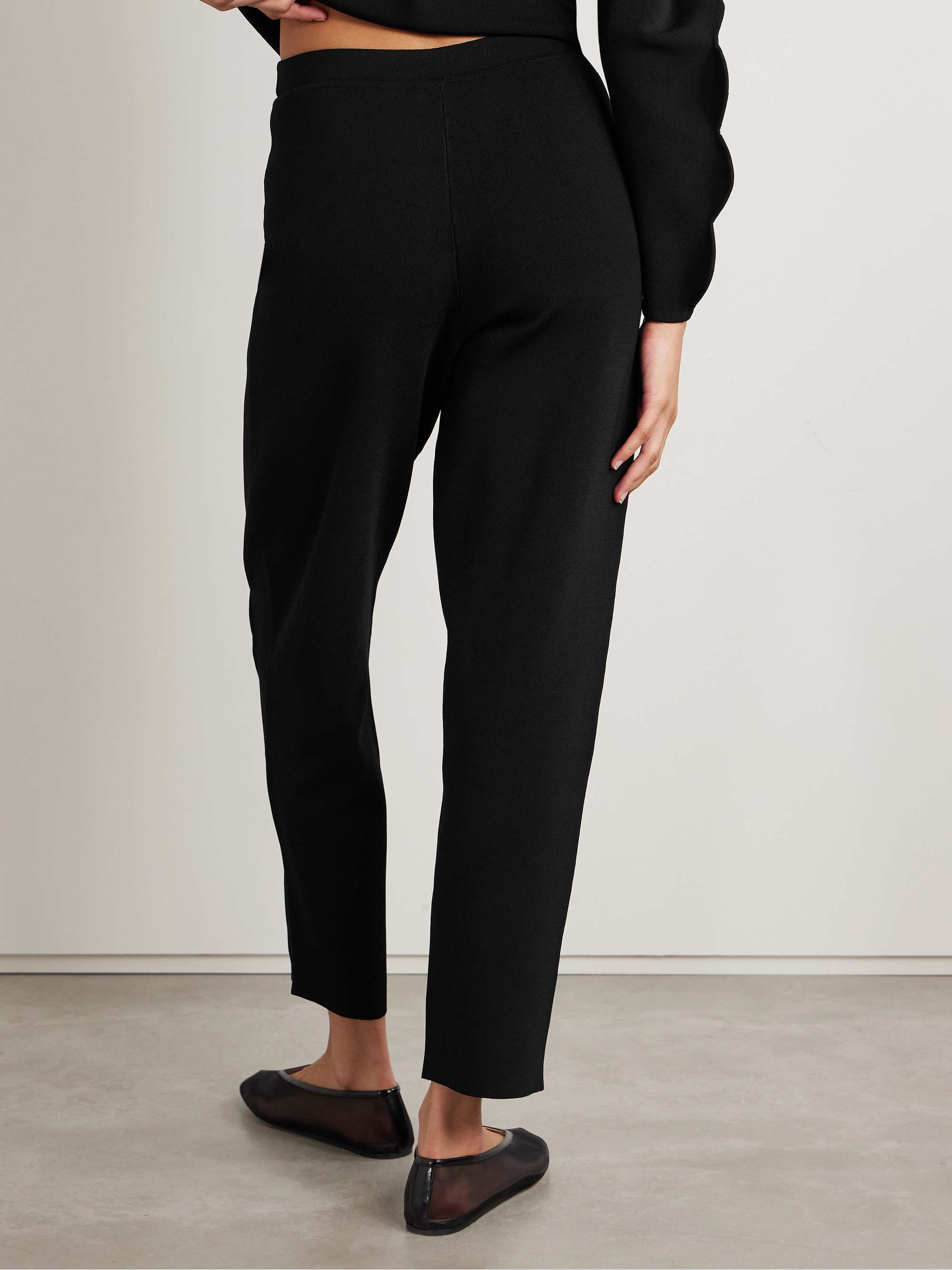 Asher scalloped knitted straight-leg pants view