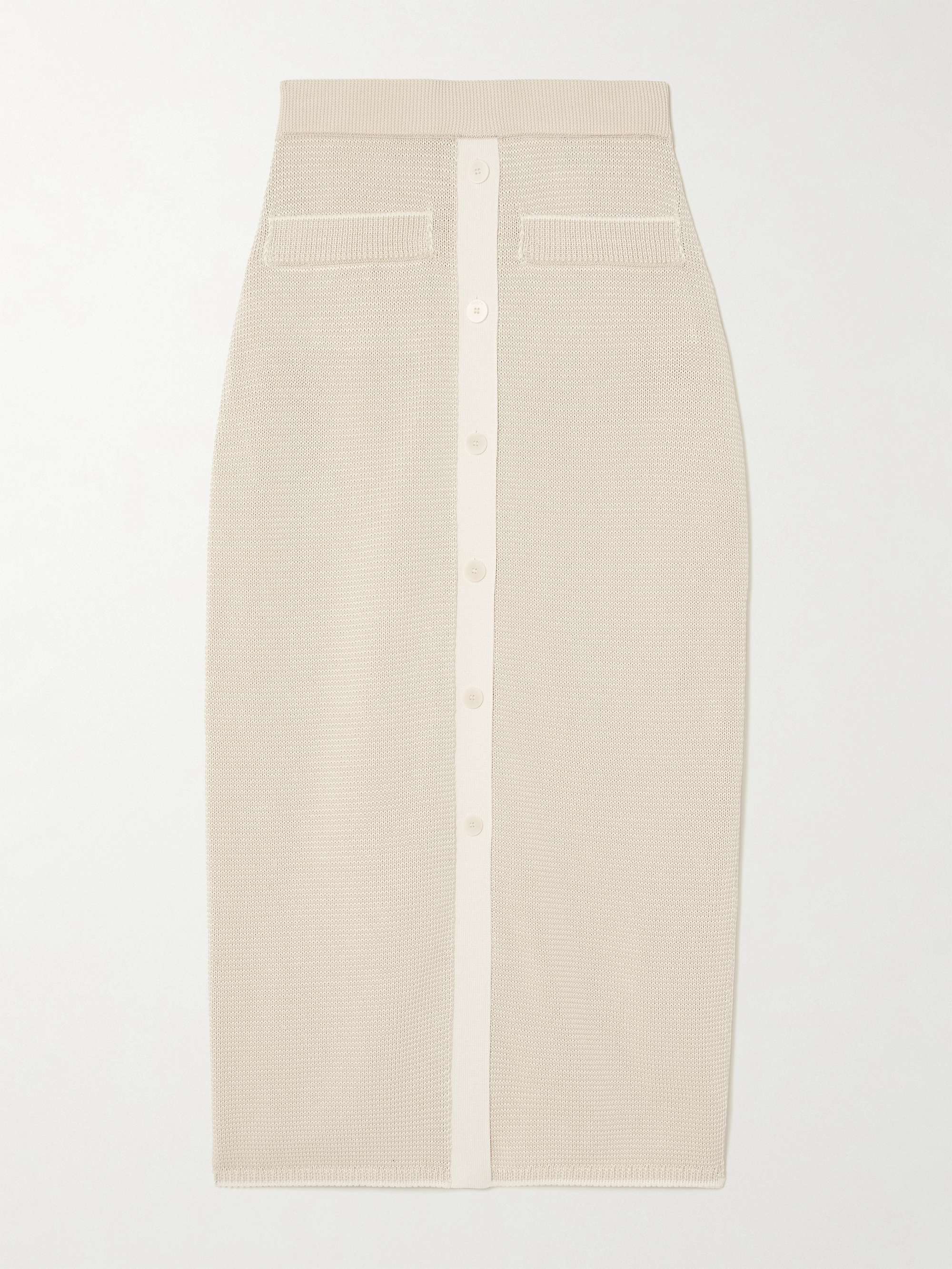 Cotton midi skirt view