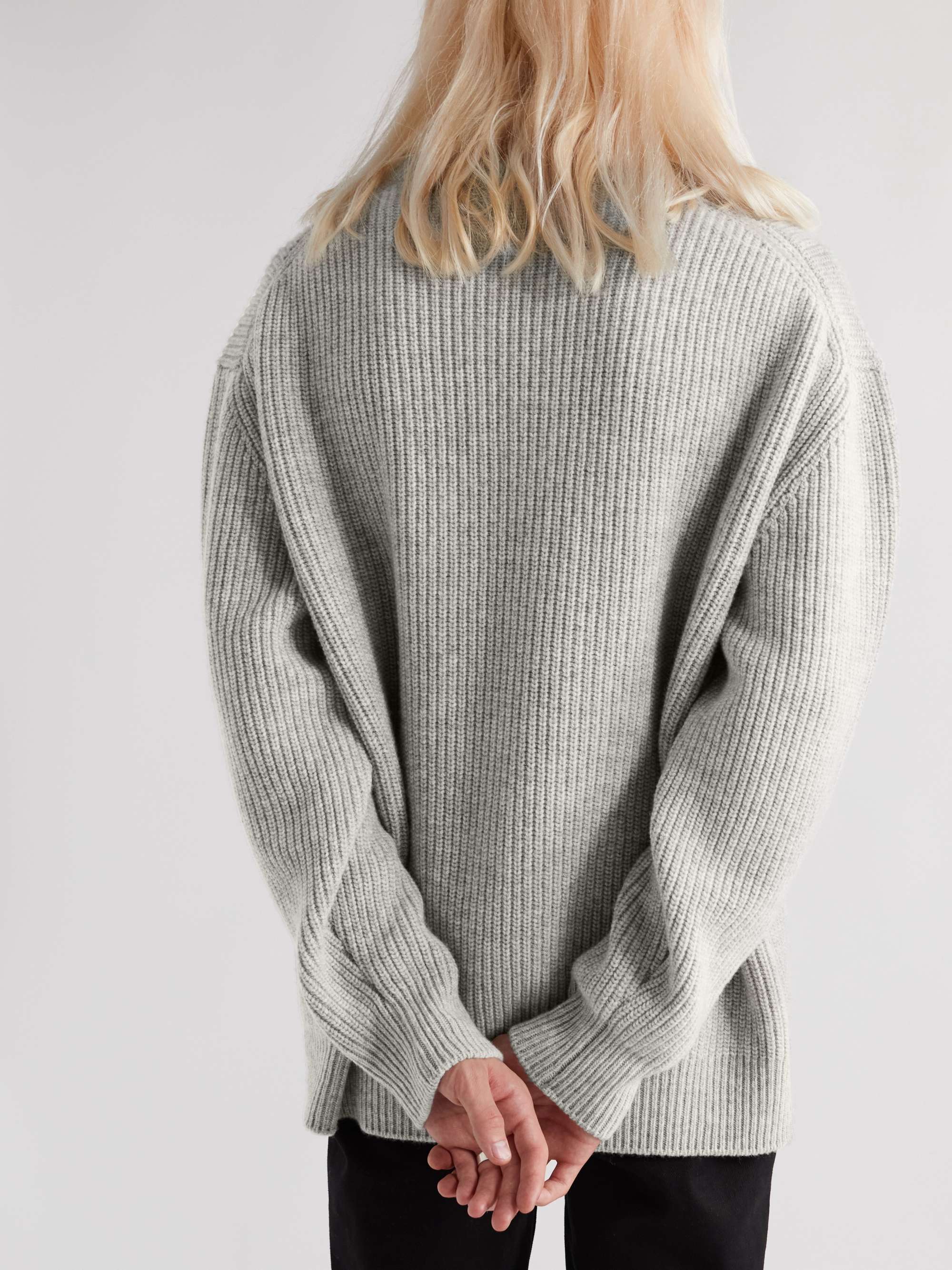 Crystal-Embellished Logo-Appliquéd Wool Sweater view