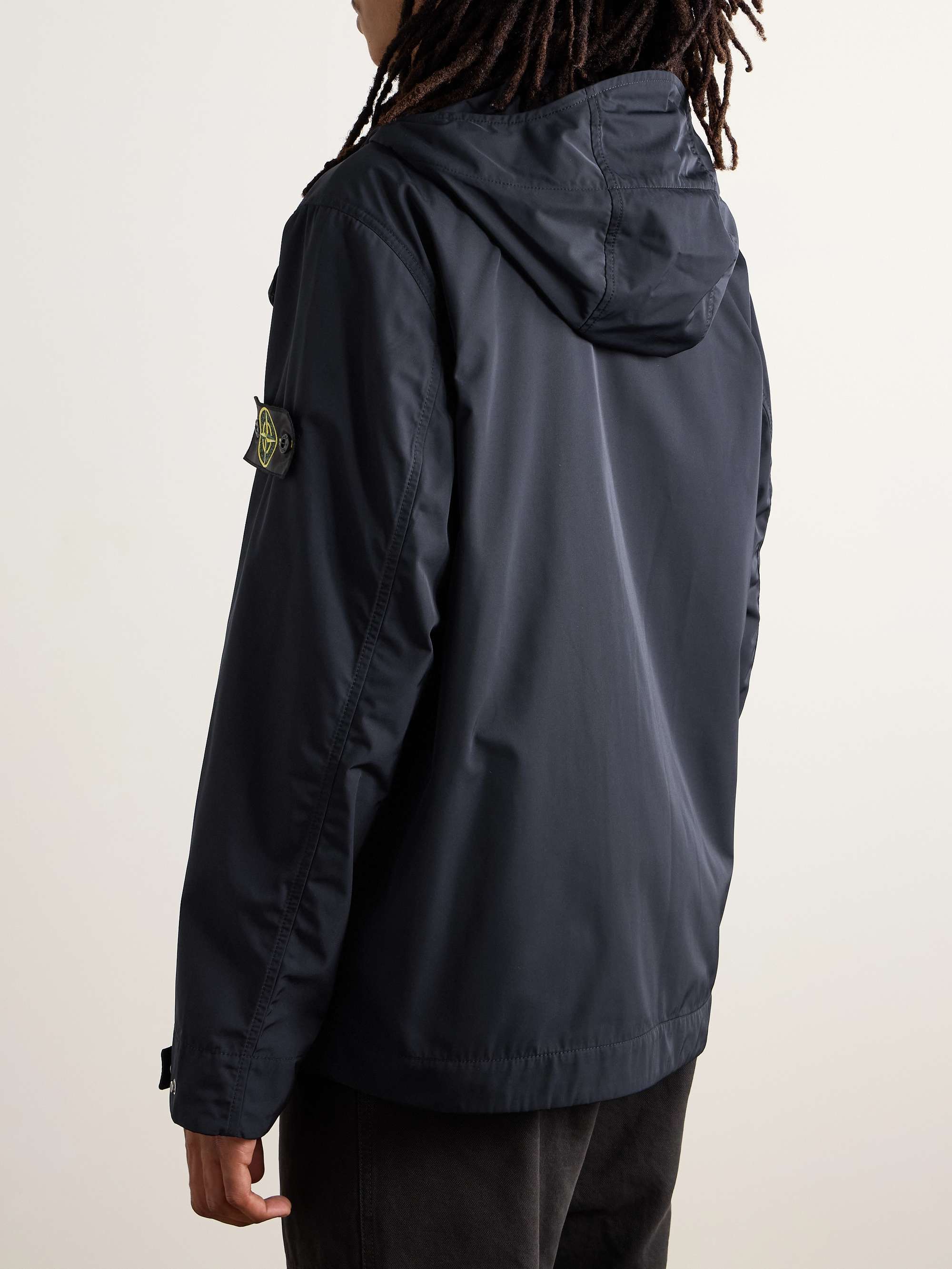 Logo-Appliquéd Micro Twill Hooded Parka view