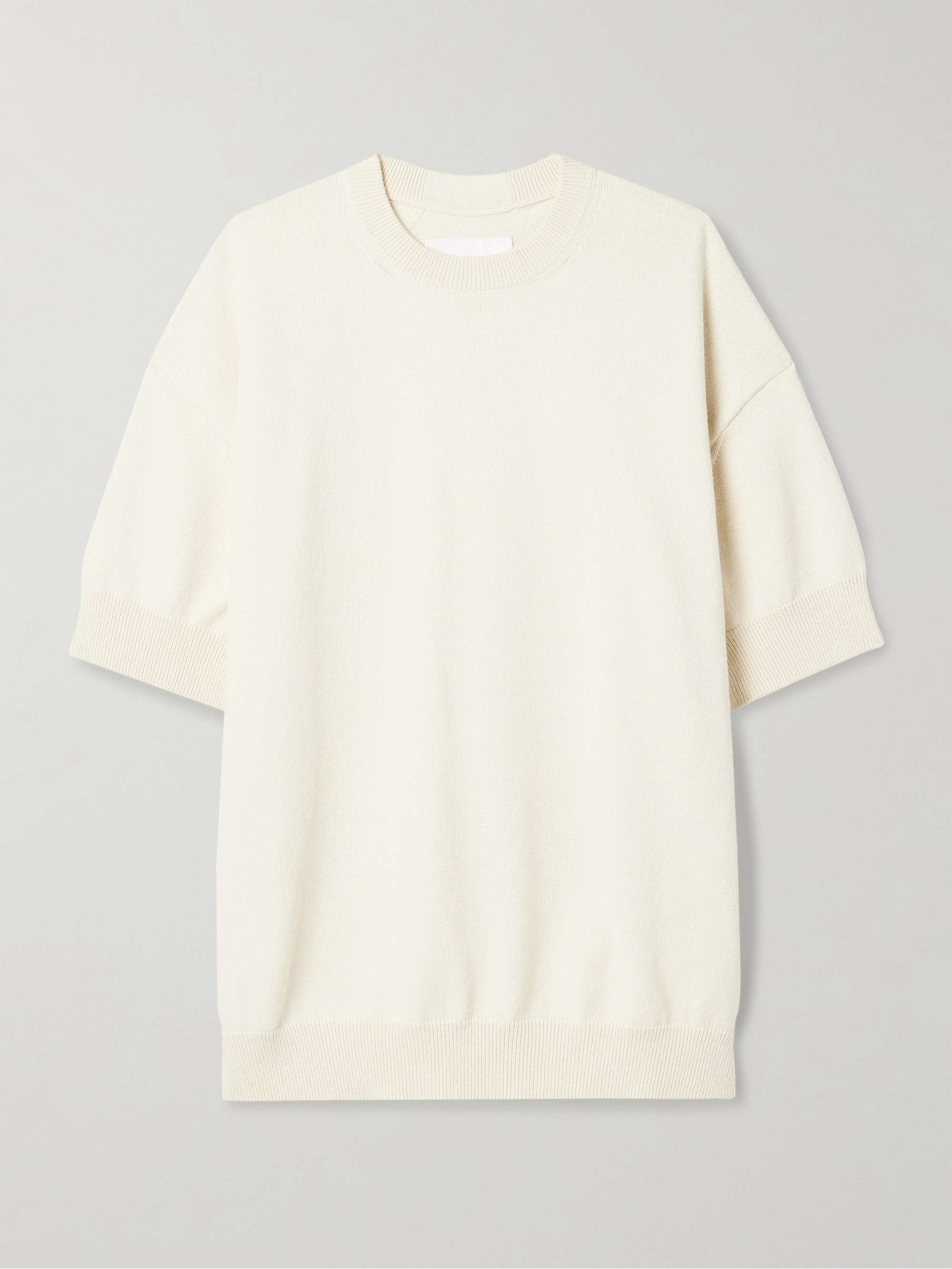 Oversized cotton and cashmere-blend sweater view