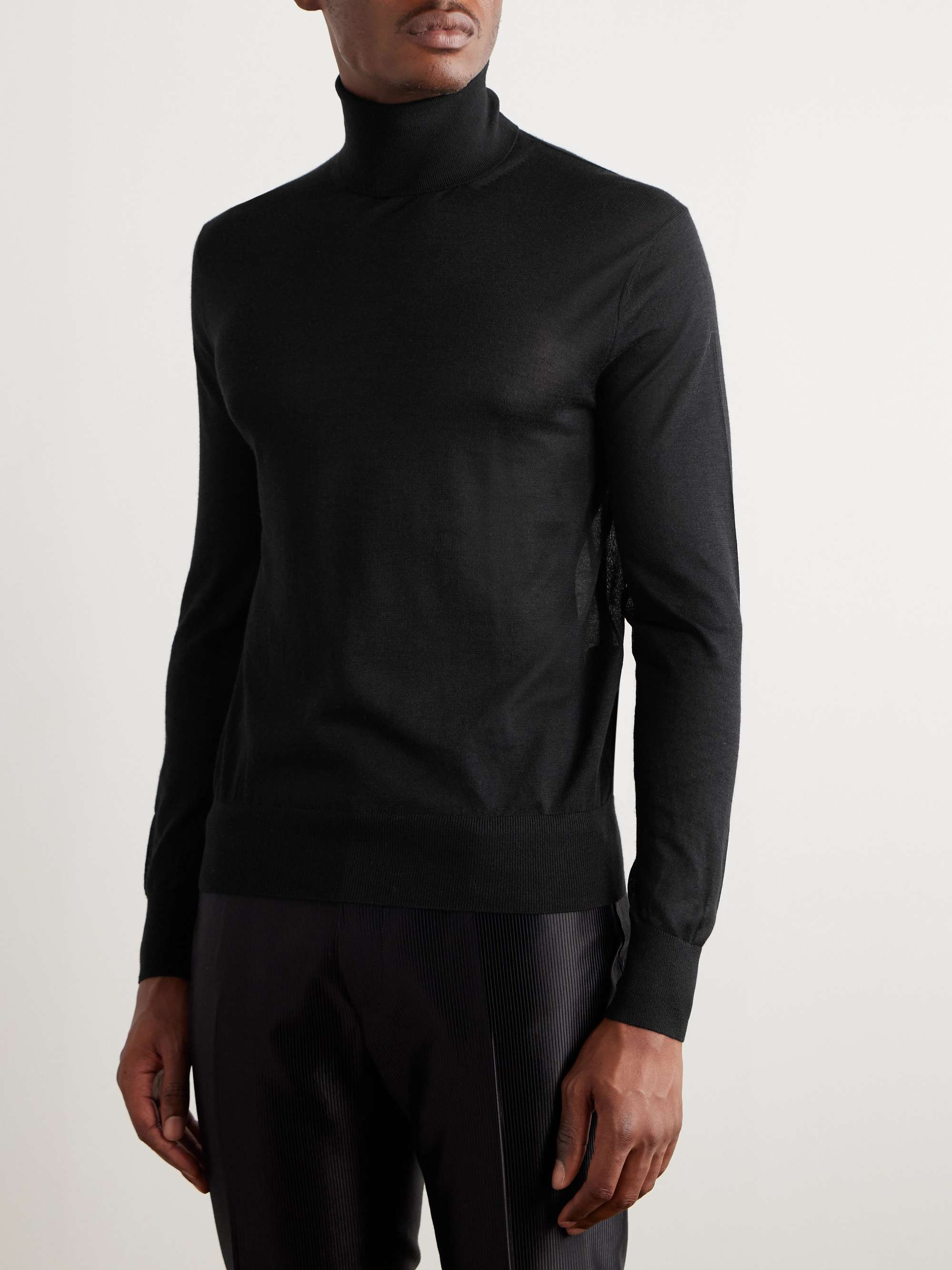 Cashmere and Silk-Blend Rollneck Sweater view