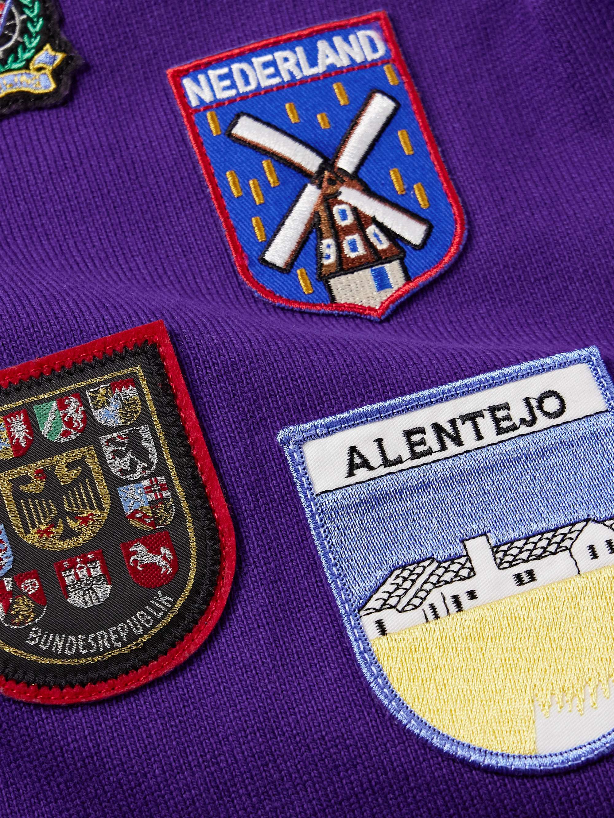 Appliquéd Cotton-Jersey Polo Shirt view