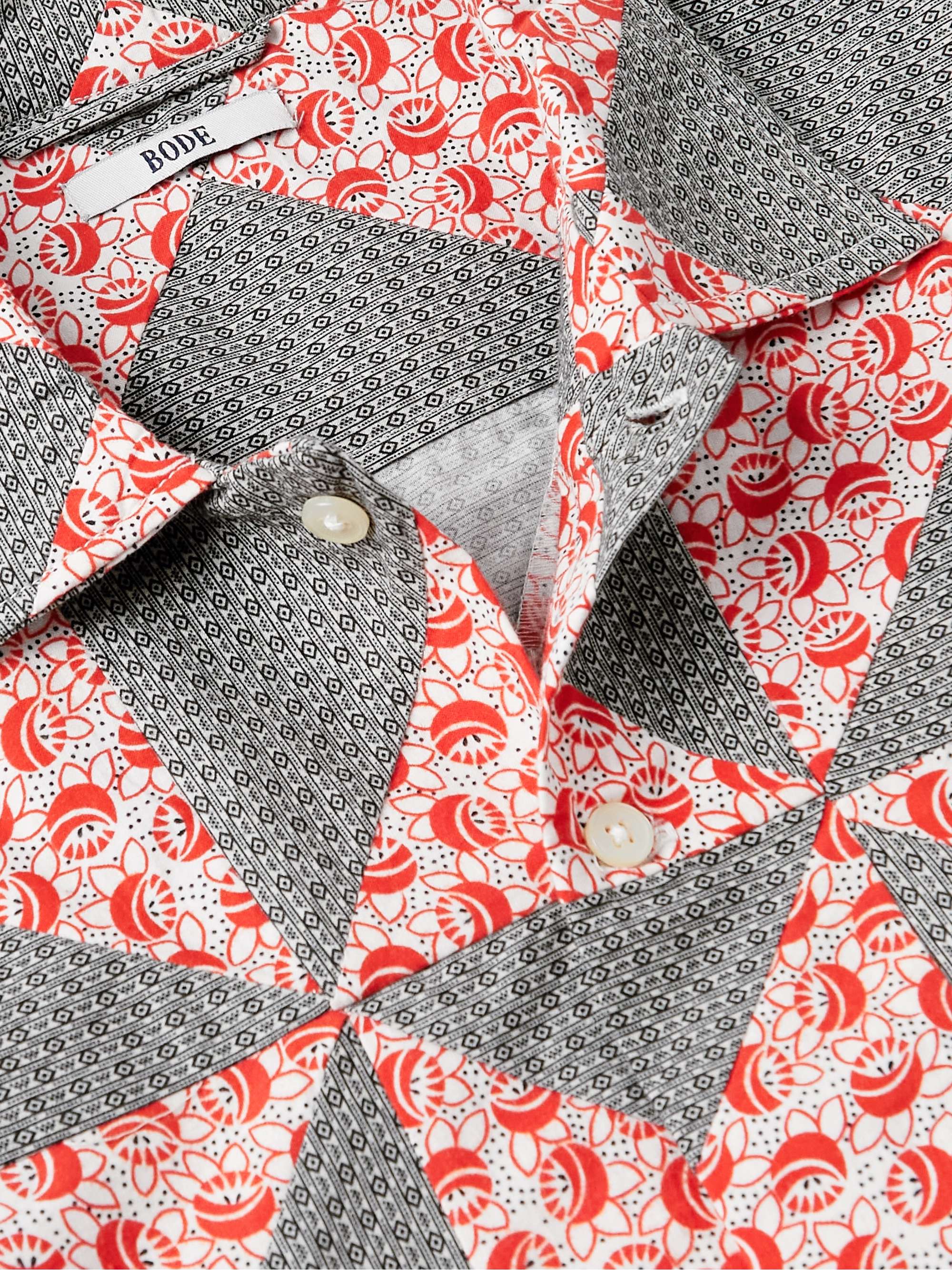 Deco Puzzle Patchwork Printed Cotton-Poplin Shirt view