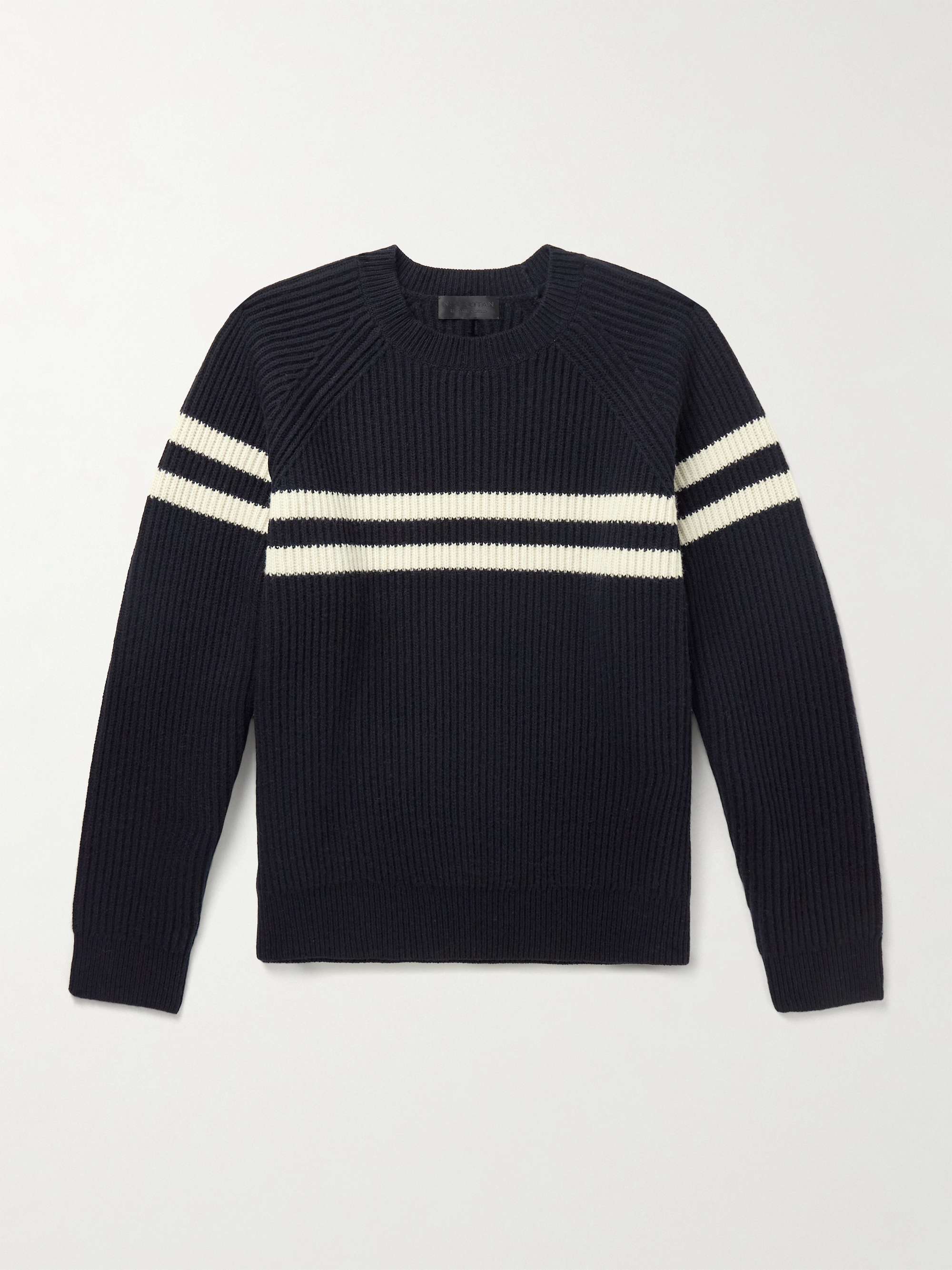 Darius Striped Ribbed Cashmere Sweater view