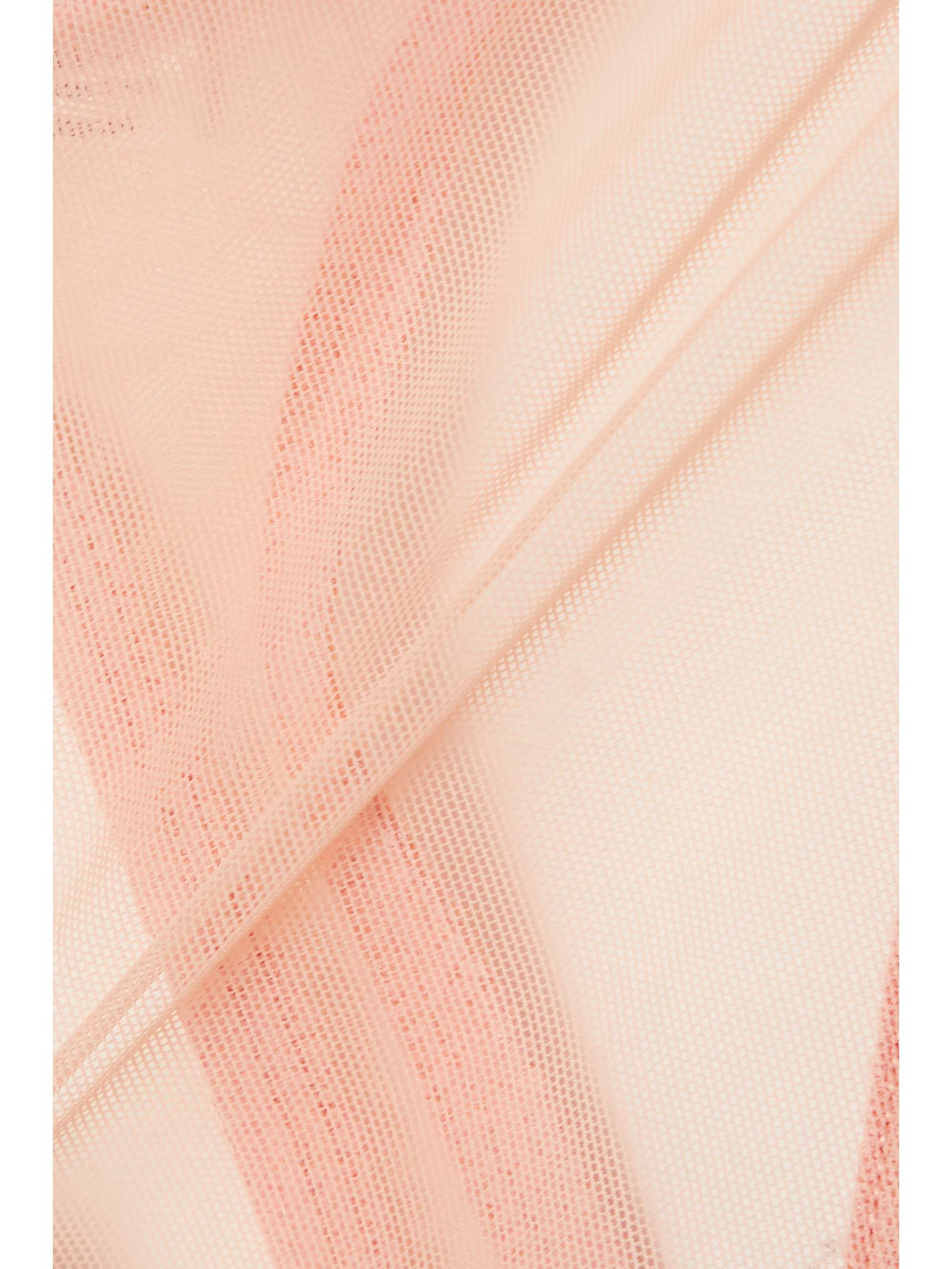 Promesse stretch-tulle thong view