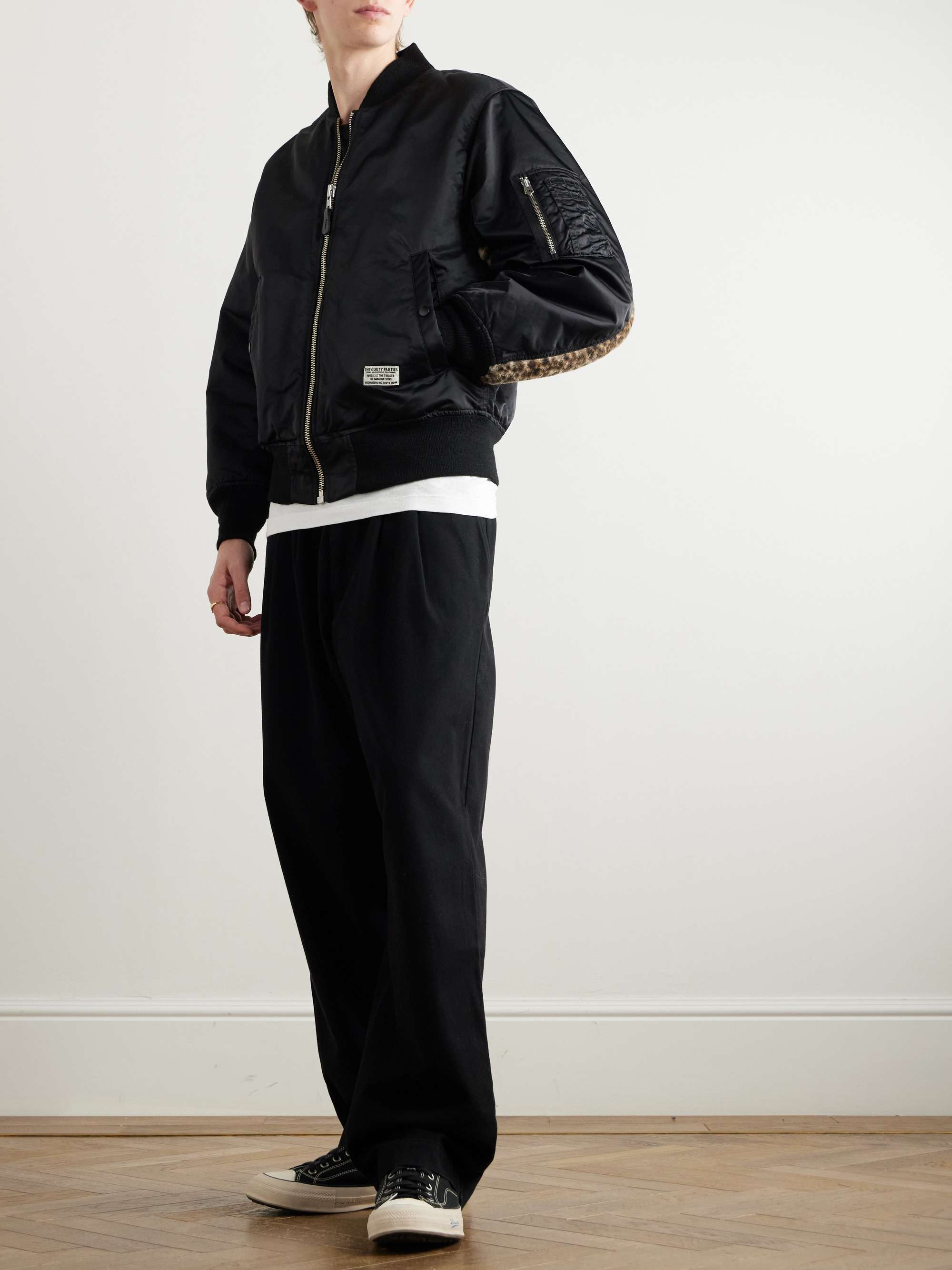MA-1 Faux Fur-Trimmed Padded Shell Bomber Jacket view
