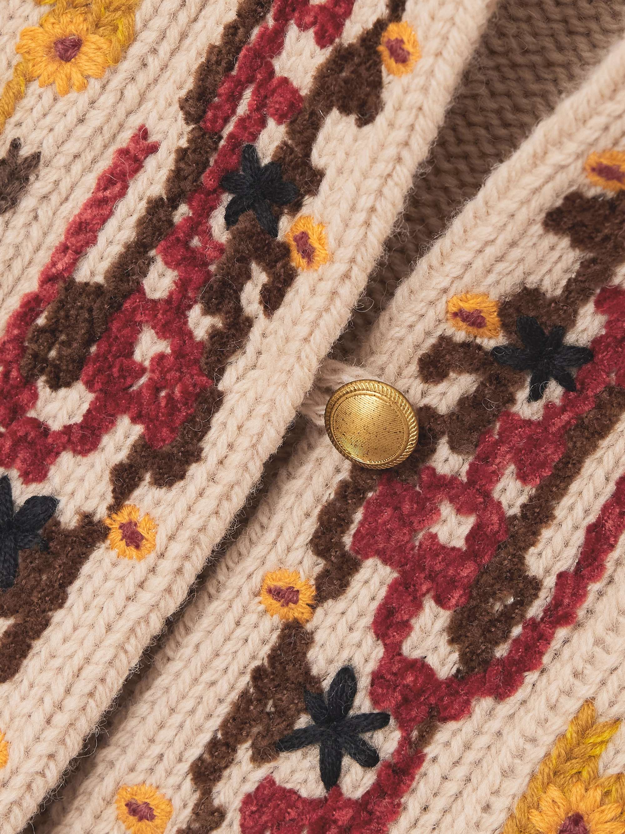 Fringed embroidered wool vest view