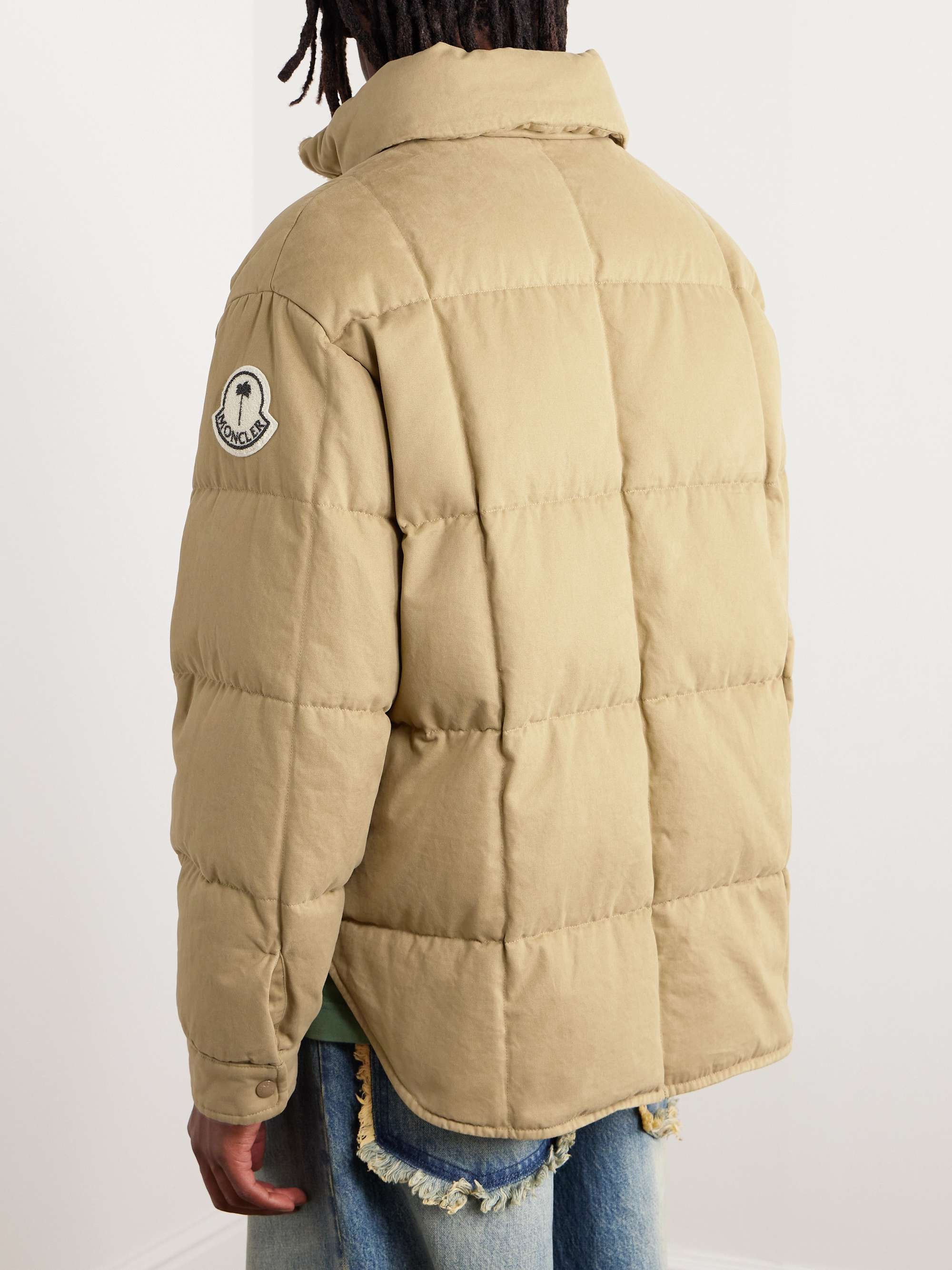 + Palm Angels Quilted Cotton-Gabardine Down Jacket view
