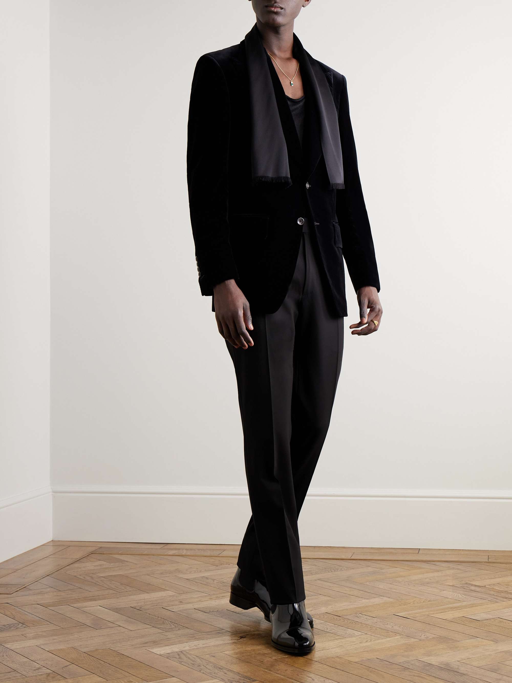 Shelton Slim-Fit Wool-Blend Trousers view