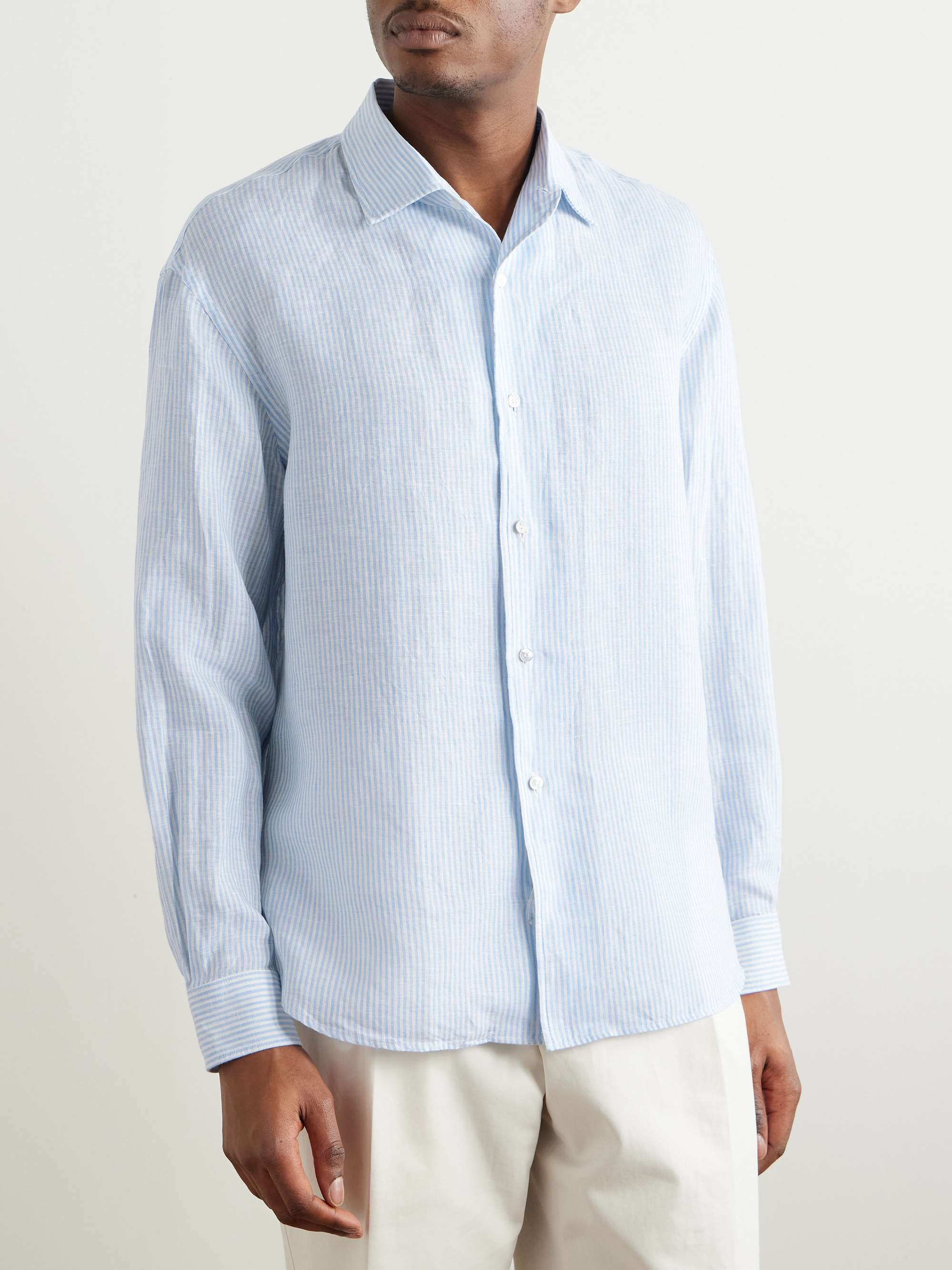 Raffaele Striped Linen Shirt view
