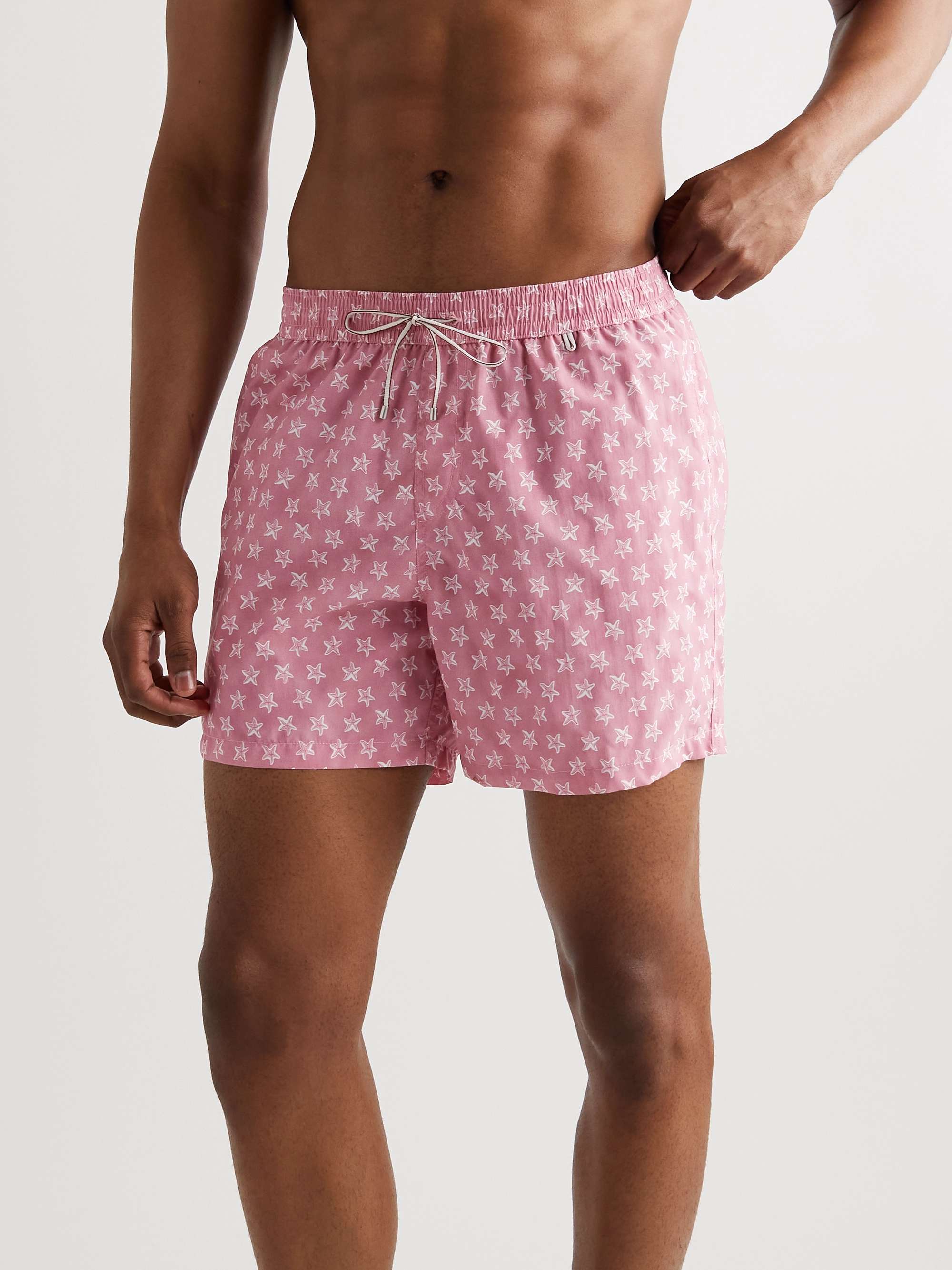 Mid-Length Printed Swim Shorts view