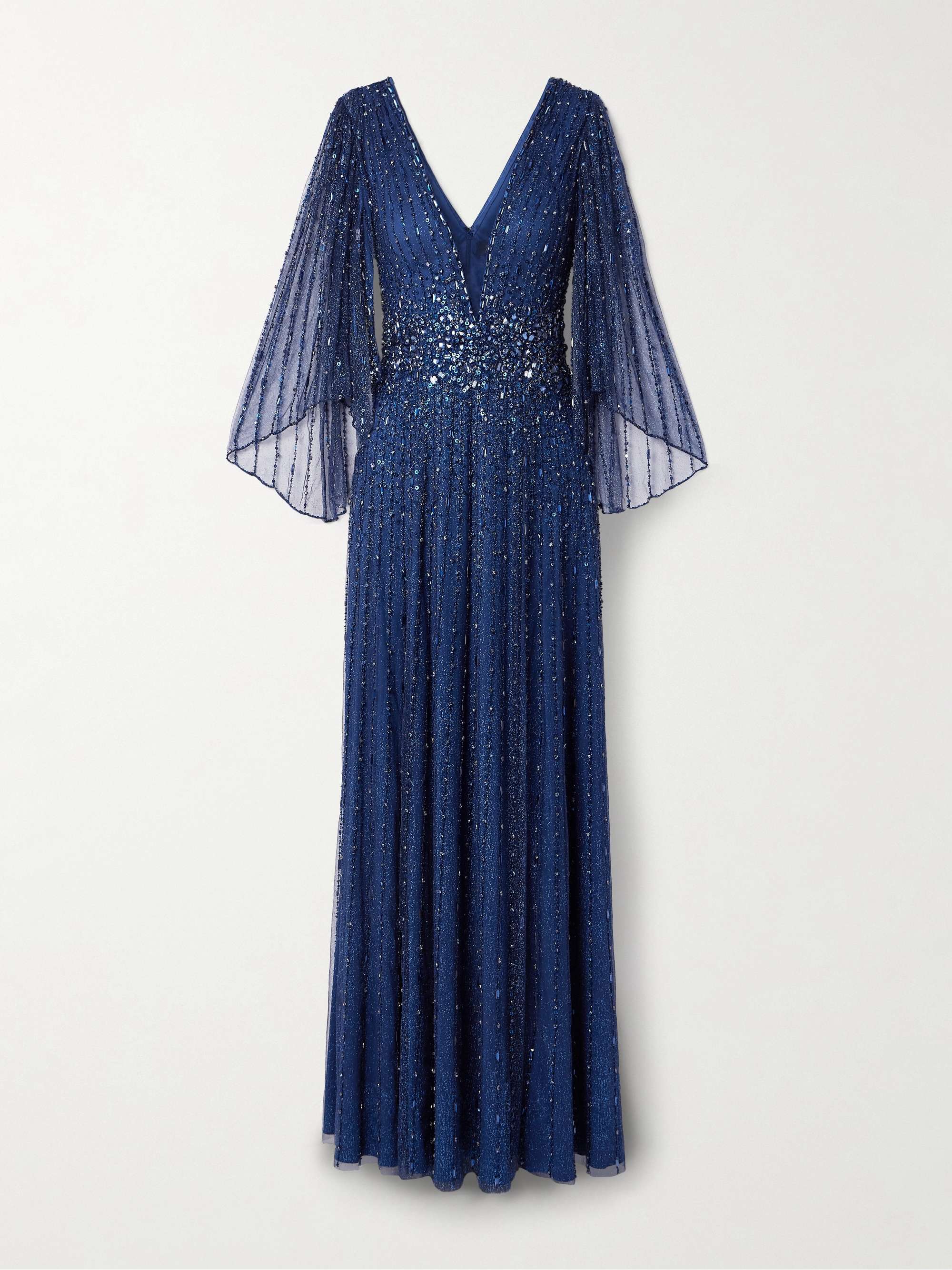 Crystal and sequin-embellished tulle gown view